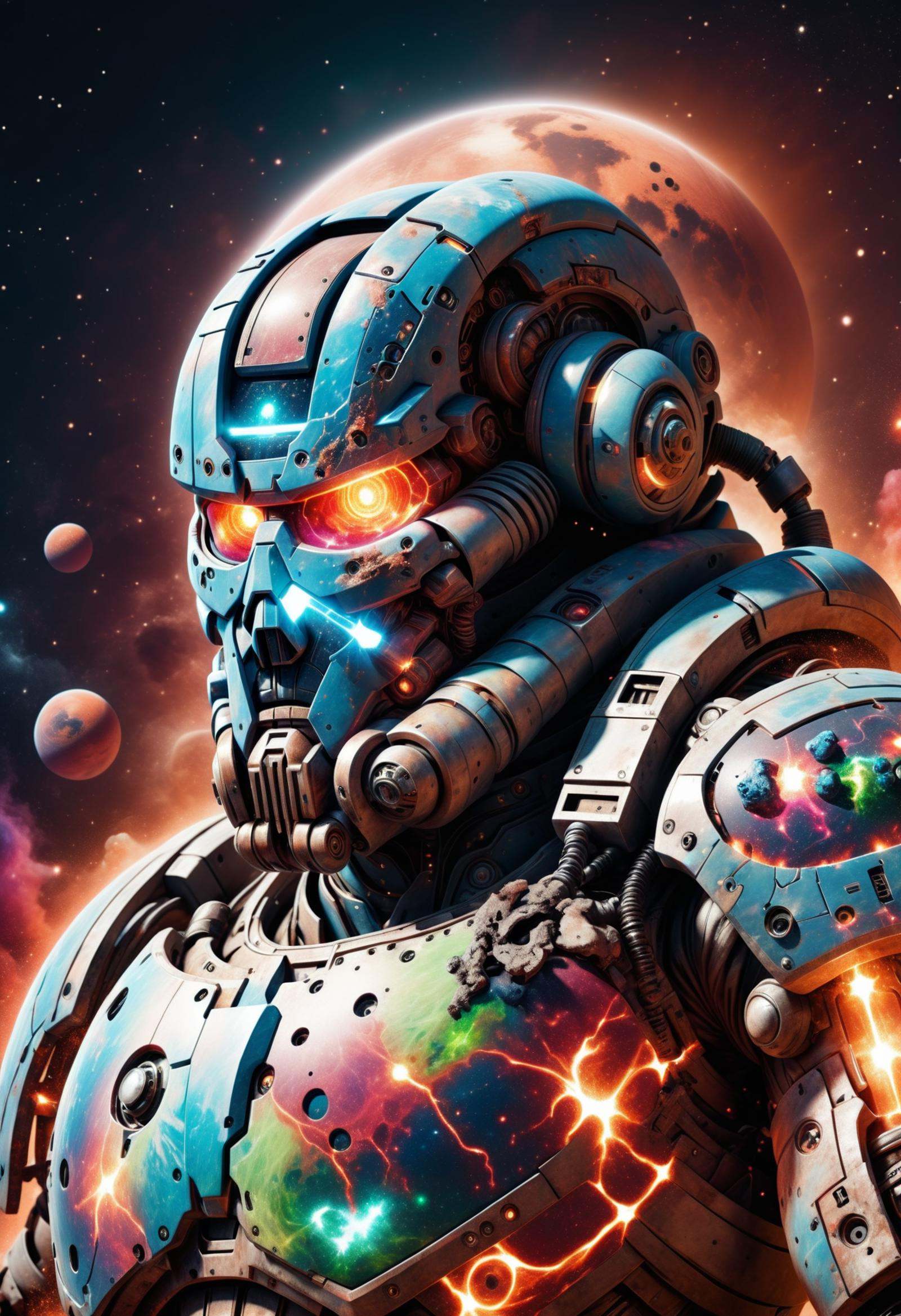 DonM34r7h3l3XL,  post-apocalyptic of artificial intelligence (ais)- digital entities represented as holographic projection...