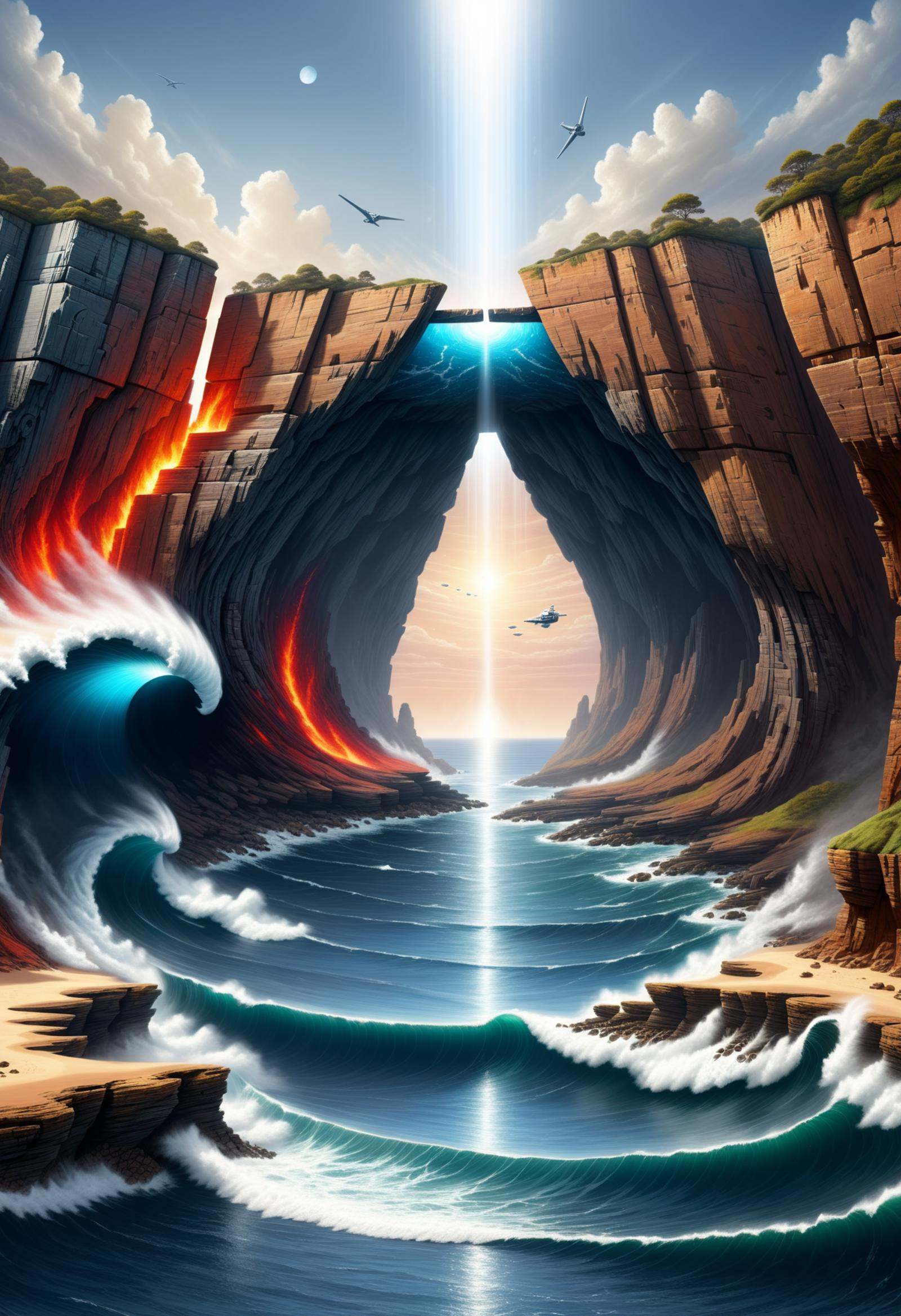 DonMM4573r0f3l3XL,  cliffs,  marine conservation on Tensor.Art