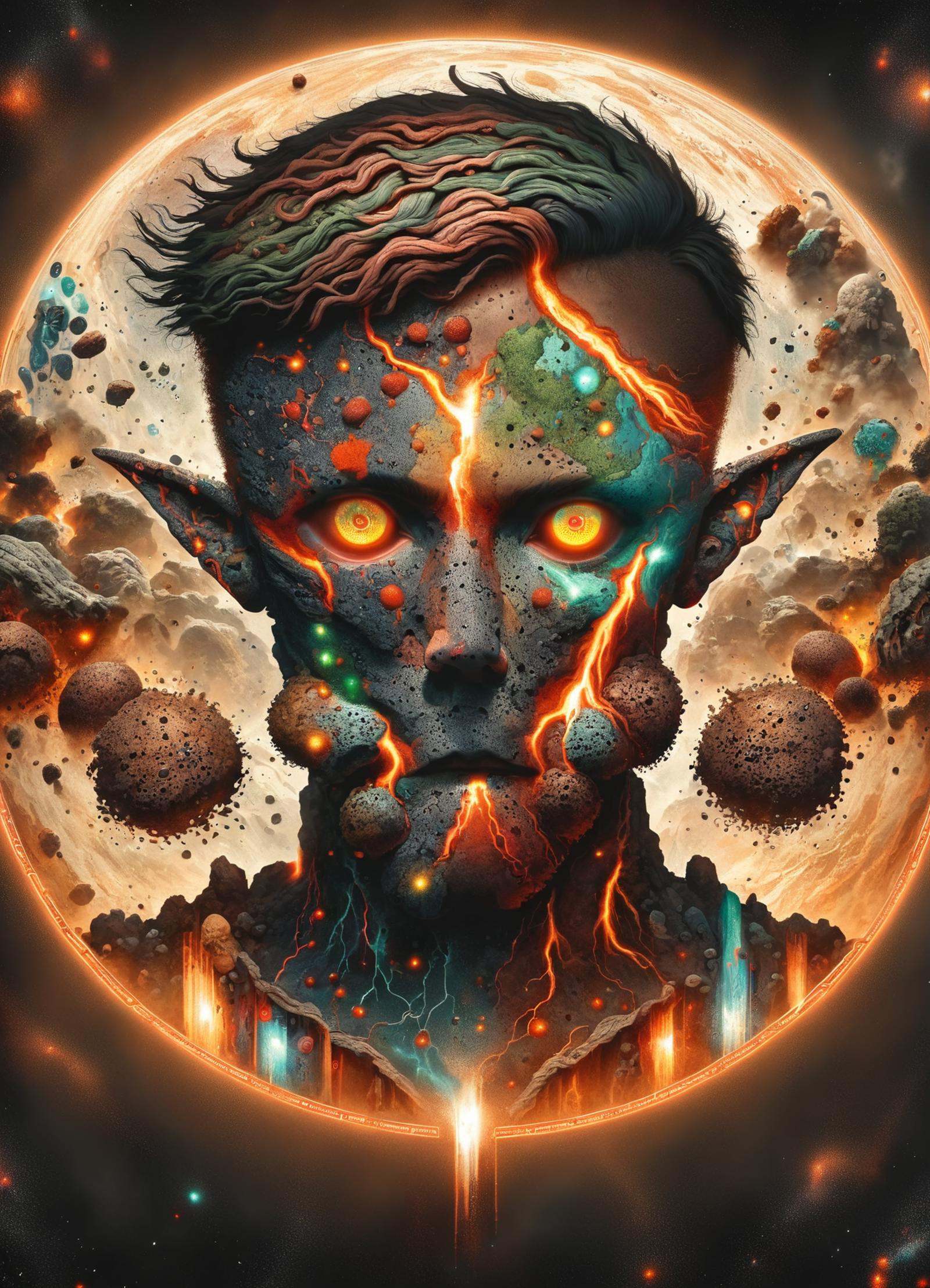 DonM34r7h3l3XL male holographic architect,  interdimensional being- ethereal entities with ever-shifting,  kaleidoscopic f...