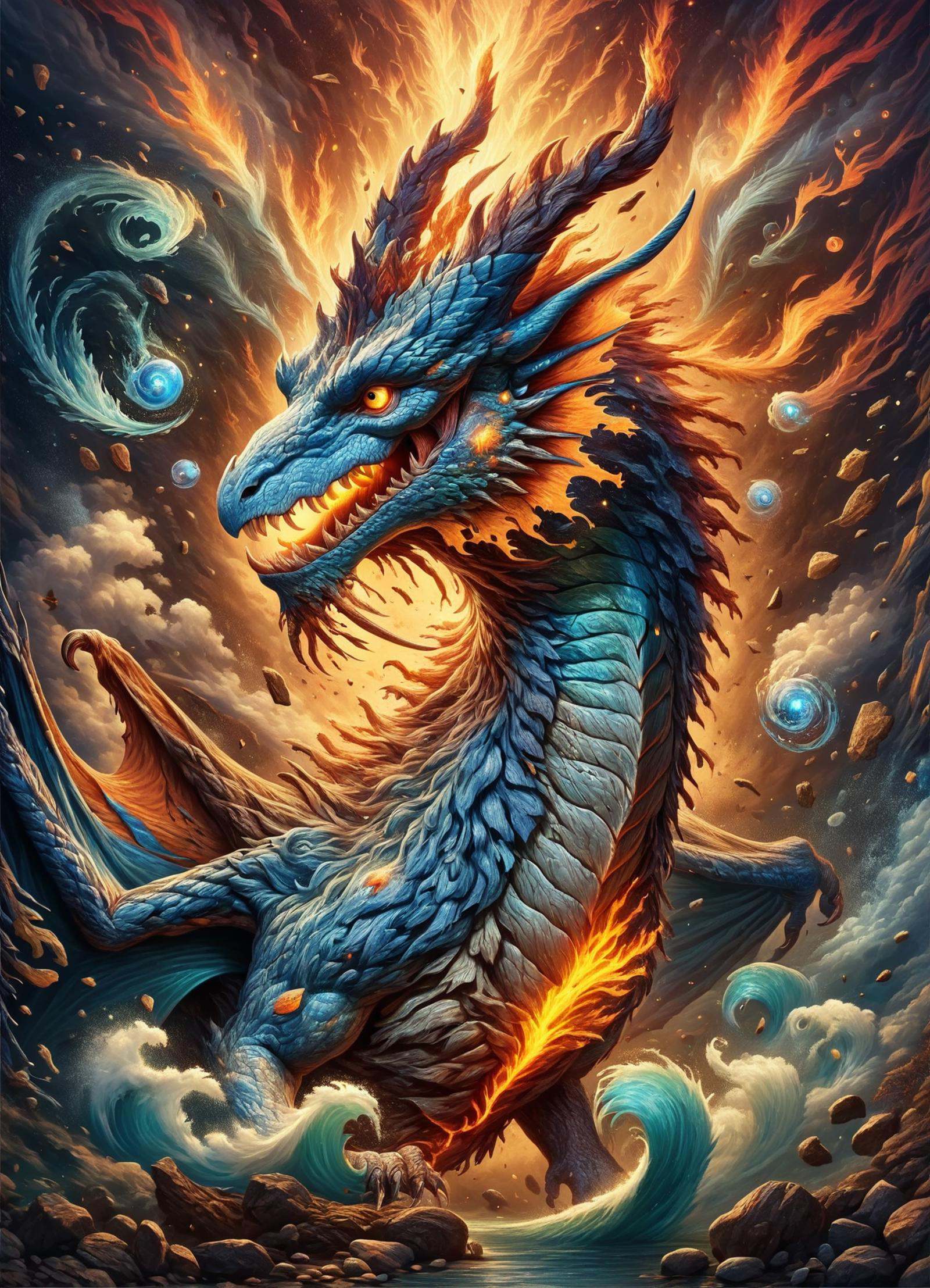 DonMM4573r0f3l3XL jabberwocky,  large and fearsome creature,  dragon like appearance on Tensor.Art
