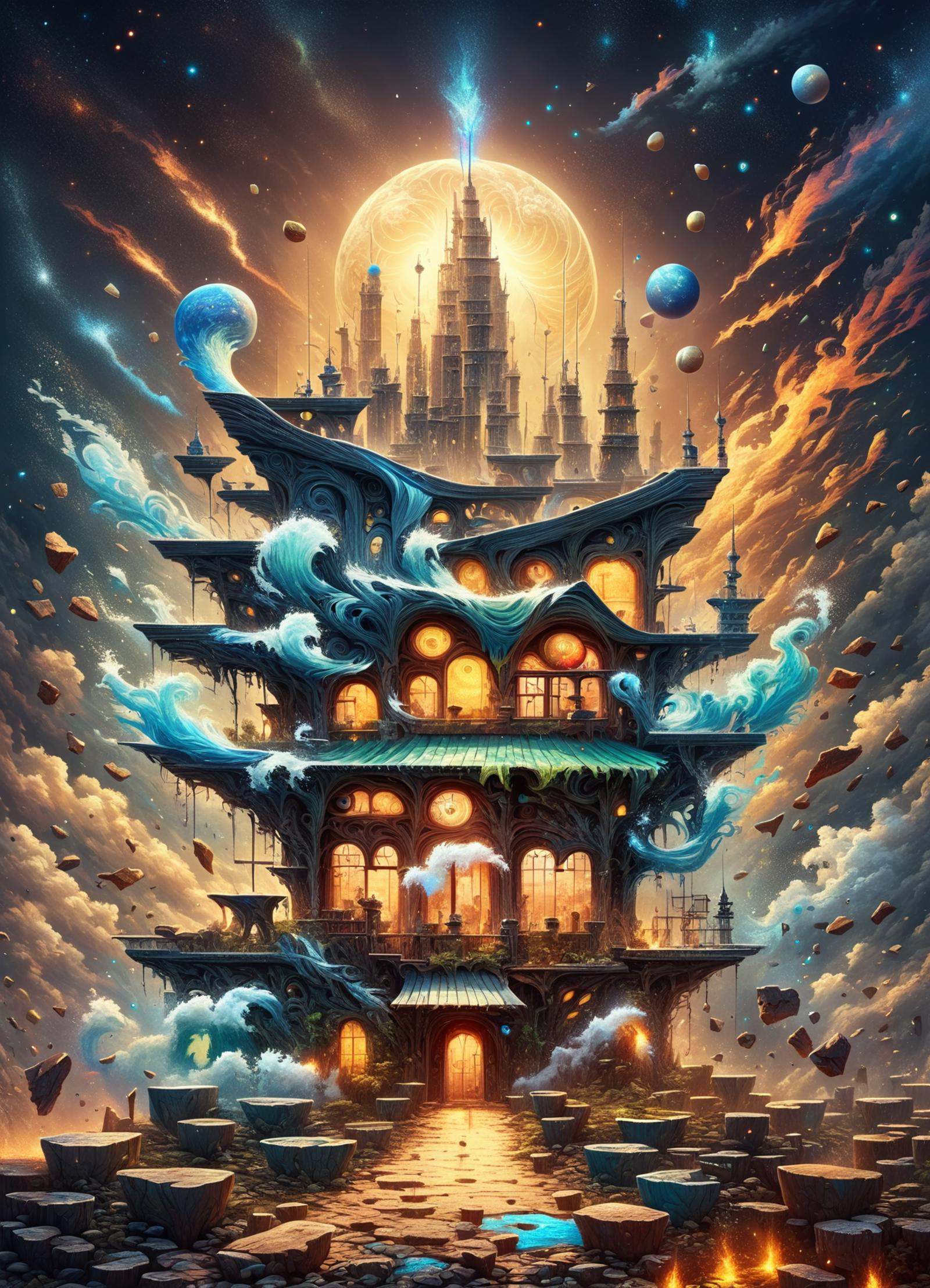 DonMM4573r0f3l3XL lost city,  spire,  oceanographer on Tensor.Art