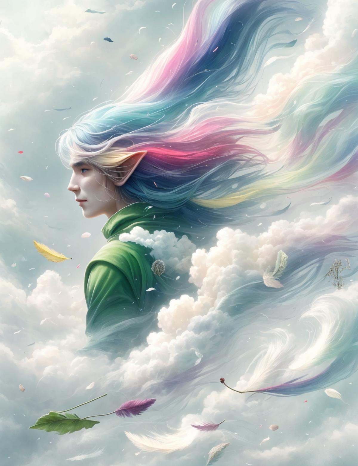 DonM41r3l3 wind,  air,  multicolored windy orc on Tensor.Art