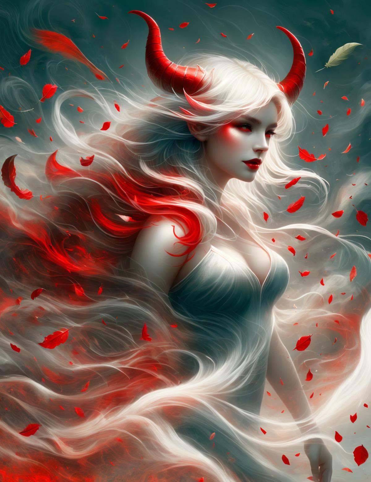 DonM41r3l3 wind,  air,  female devil on Tensor.Art