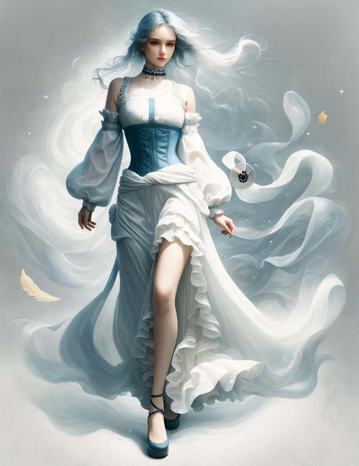 DonM41r3l3 wind,  air,  loose-fitting full body clothing on Tensor.Art
