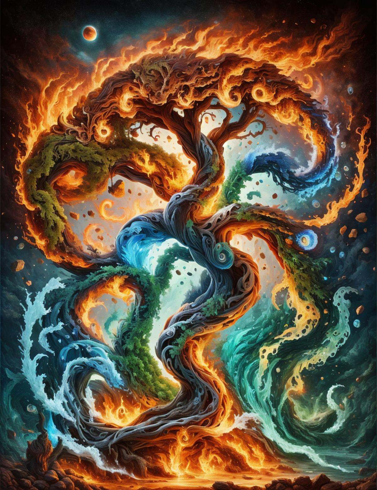 DonMM4573r0f3l3,  scaled vortex tree asian elongated Hydra,  skeletal on Tensor.Art