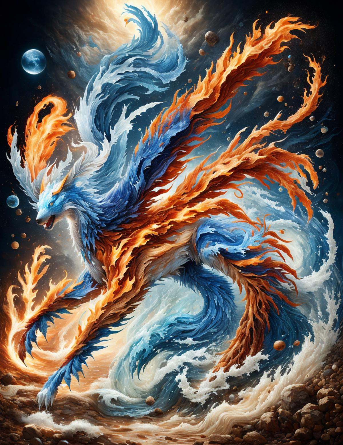 DonMM4573r0f3l3,  a irregular fluidic wind quadrupedal Mushussu,  skin skin on Tensor.Art