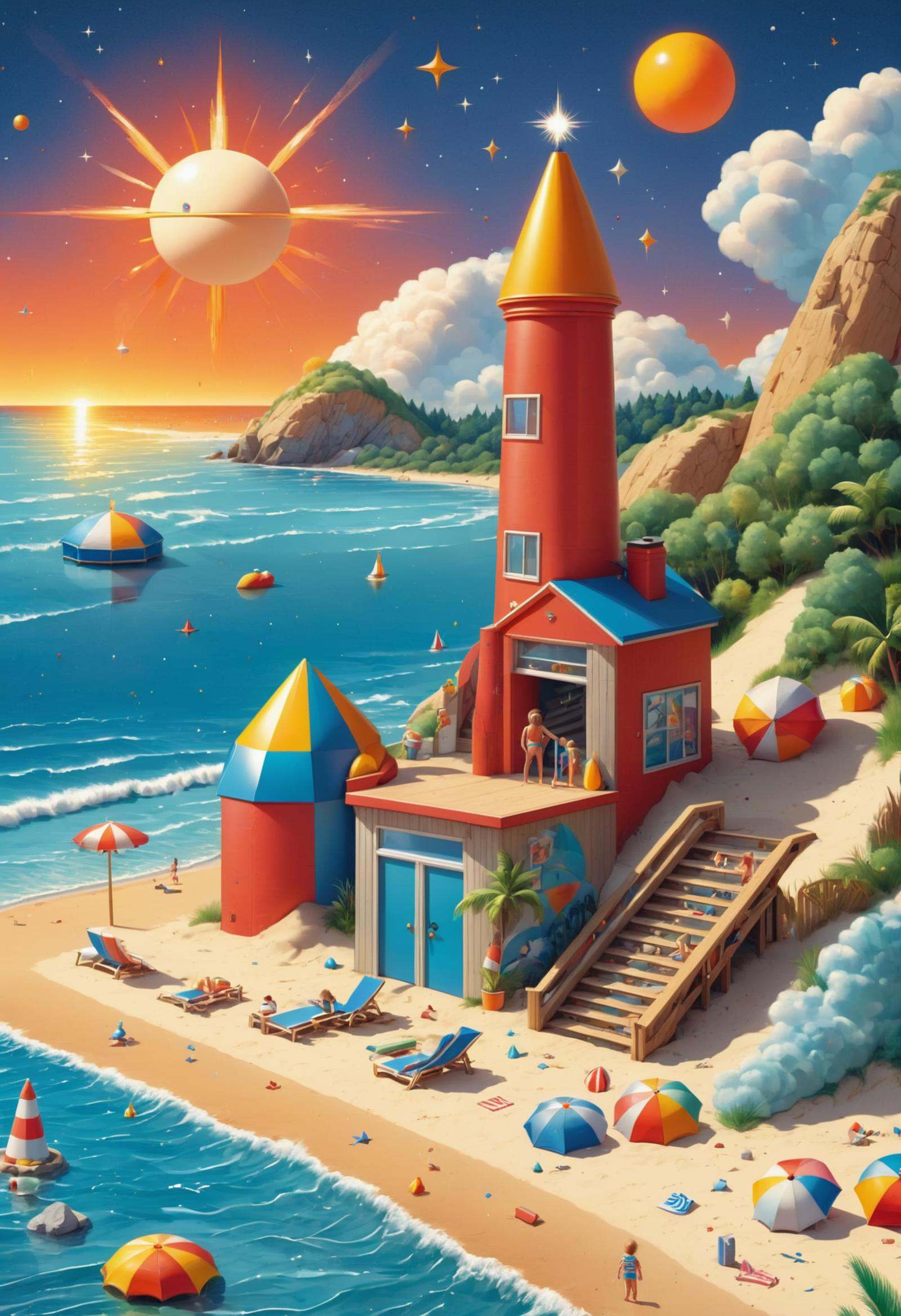 DonMM47hXL,  beach,  chimney by DonMischo on Tensor.Art