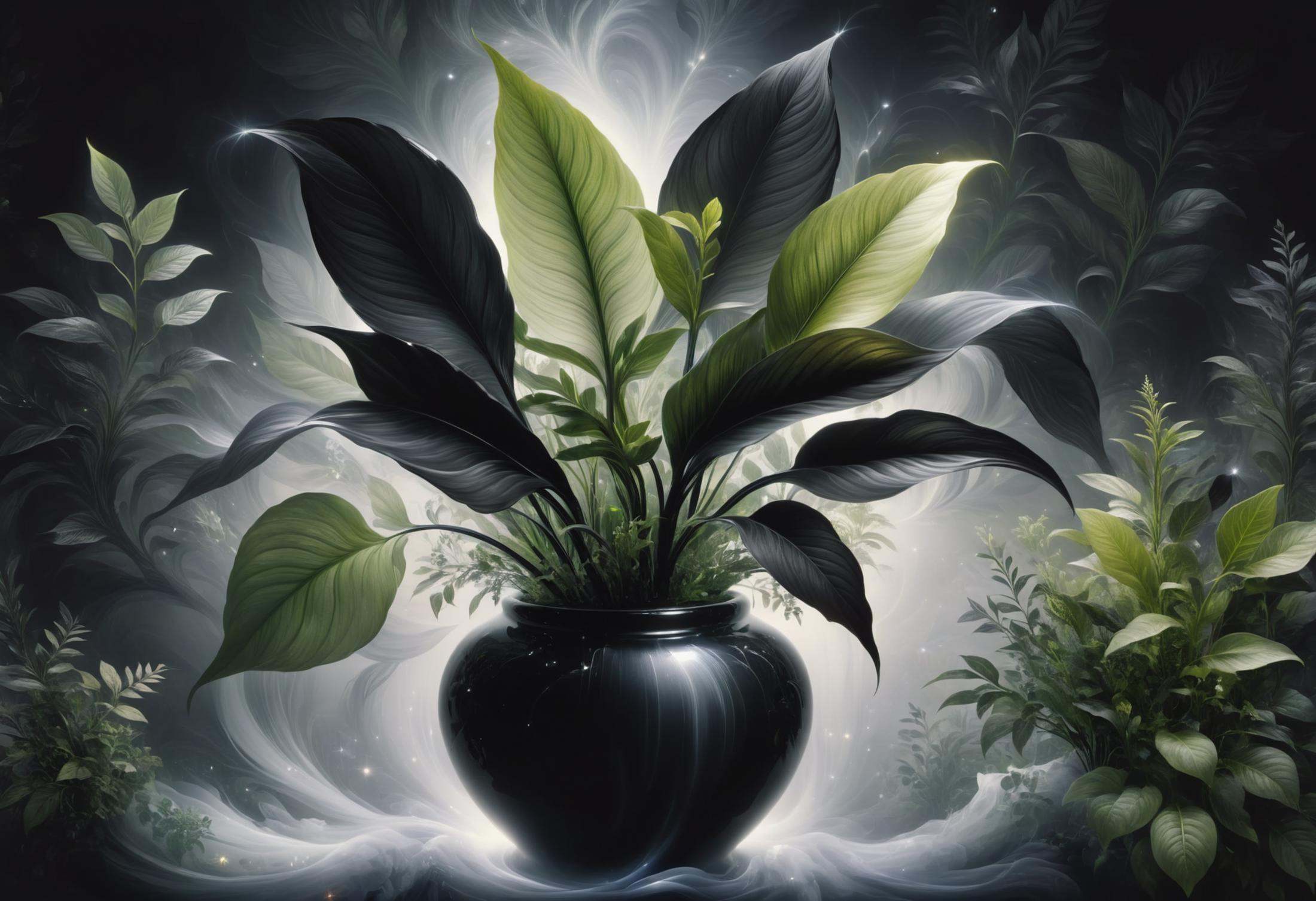 donm1nn3rb34u7yxl onyx black ethereal plant by DonMischo on Tensor.Art