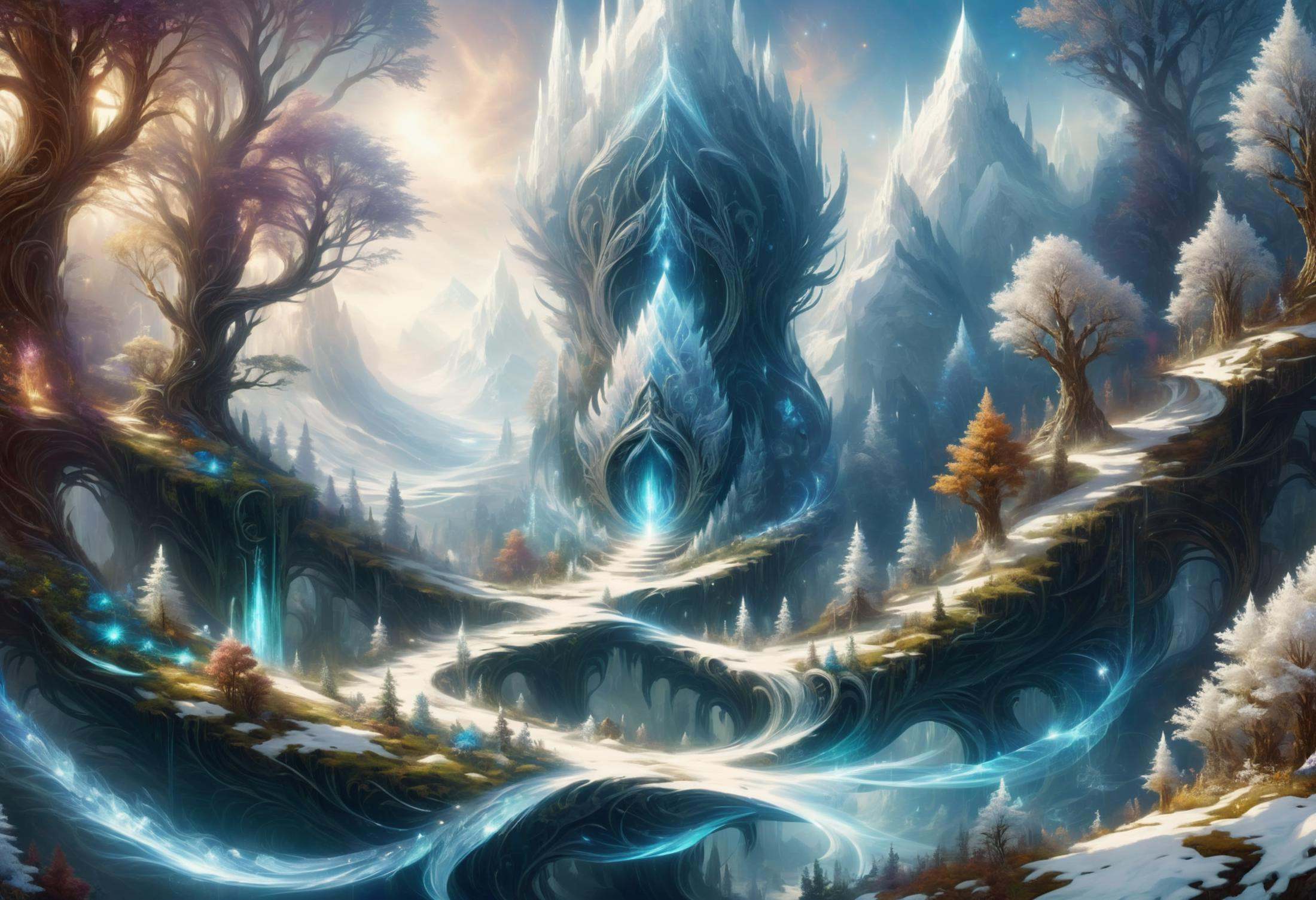 donm1nn3rb34u7yxl etherium scrolls sanctum in tundra biome by DonMischo on Tensor.Art