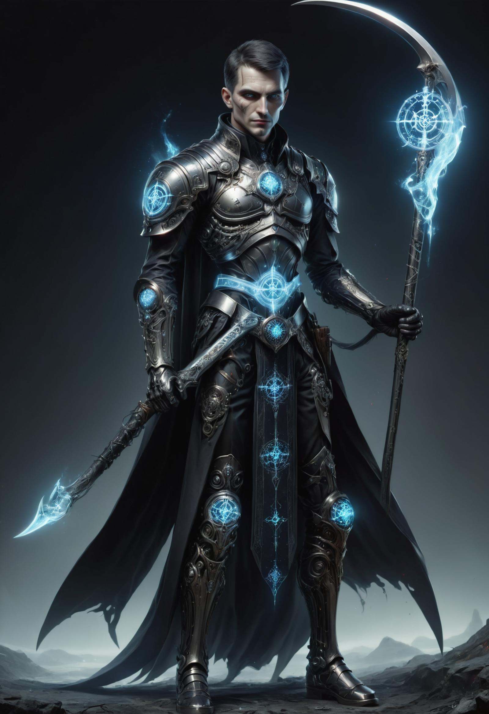 DonMT3chC057ruc7sXL male empire soldier,  witch,  necromancer's scythe by DonMischo on Tensor.Art