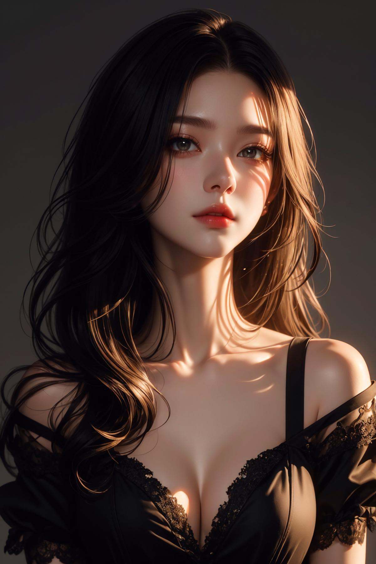 1girl,  edge quality,  perspective silhouette on Tensor.Art