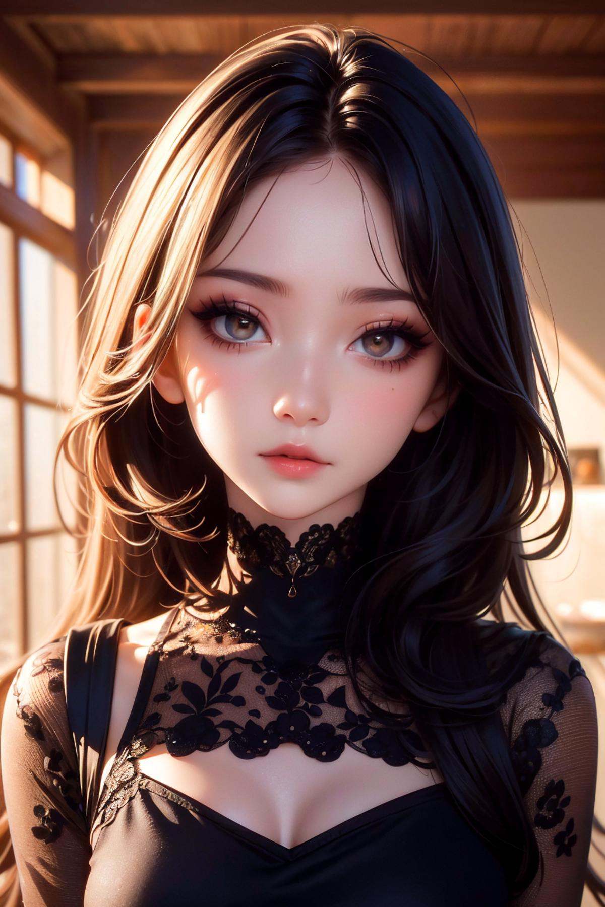 1girl,  __Indoor__,  Eyeshadow primer on Tensor.Art