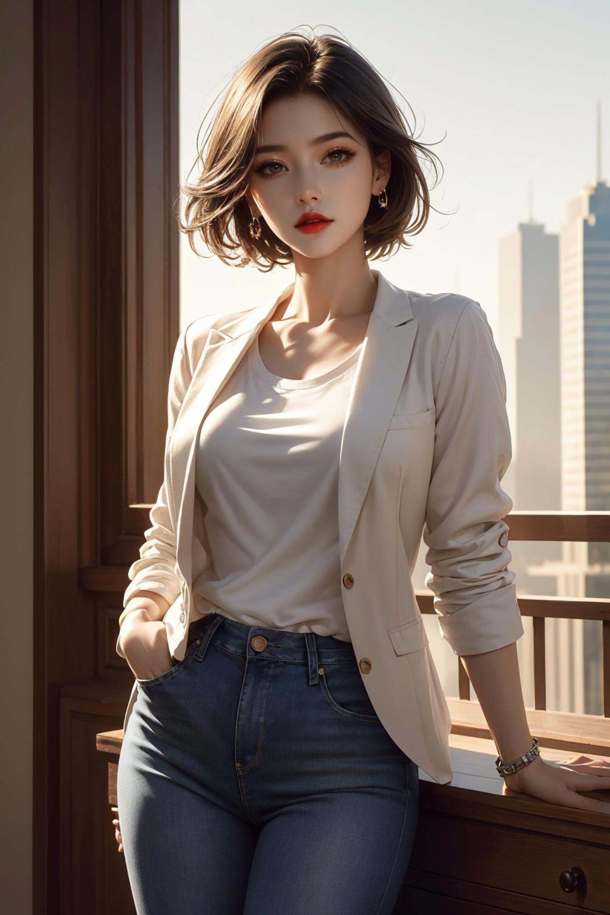red lips,  skyscraper,  full_body on Tensor.Art