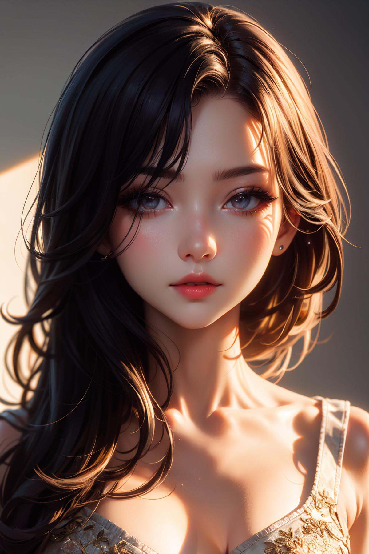 1girl,  edge quality,  perspective silhouette on Tensor.Art