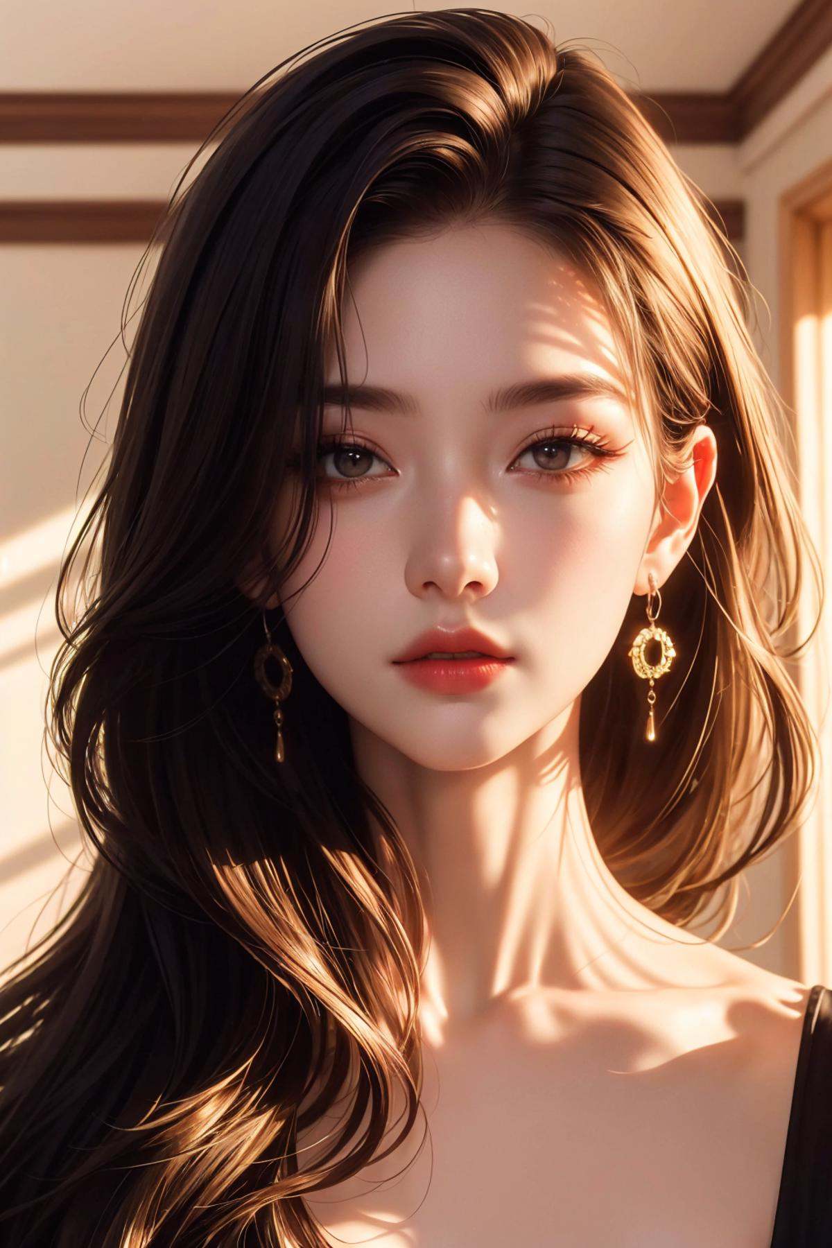 1girl,  realistic,  __Indoor-Style__ on Tensor.Art