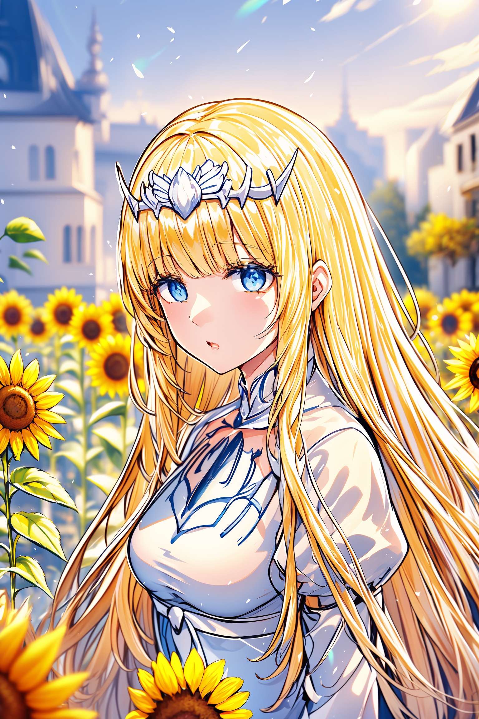 flower,  outdoors,  blurry on Tensor.Art