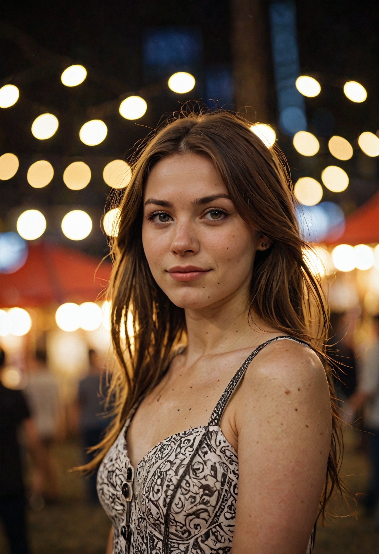An unposed photo of A fair-skinned woman.emotional,  harmonious,  vignette on Tensor.Art