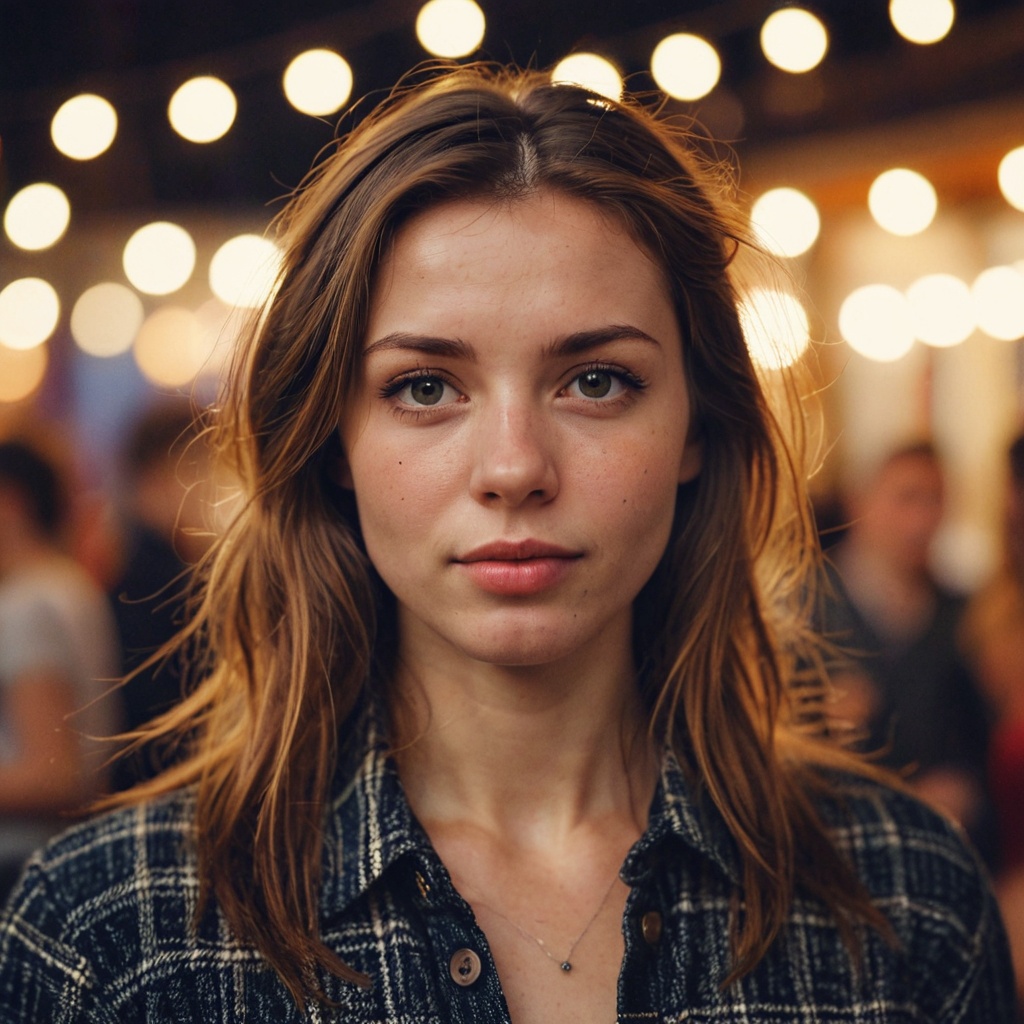 An unposed photo of A fair-skinned woman.emotional,  harmonious,  vignette on Tensor.Art