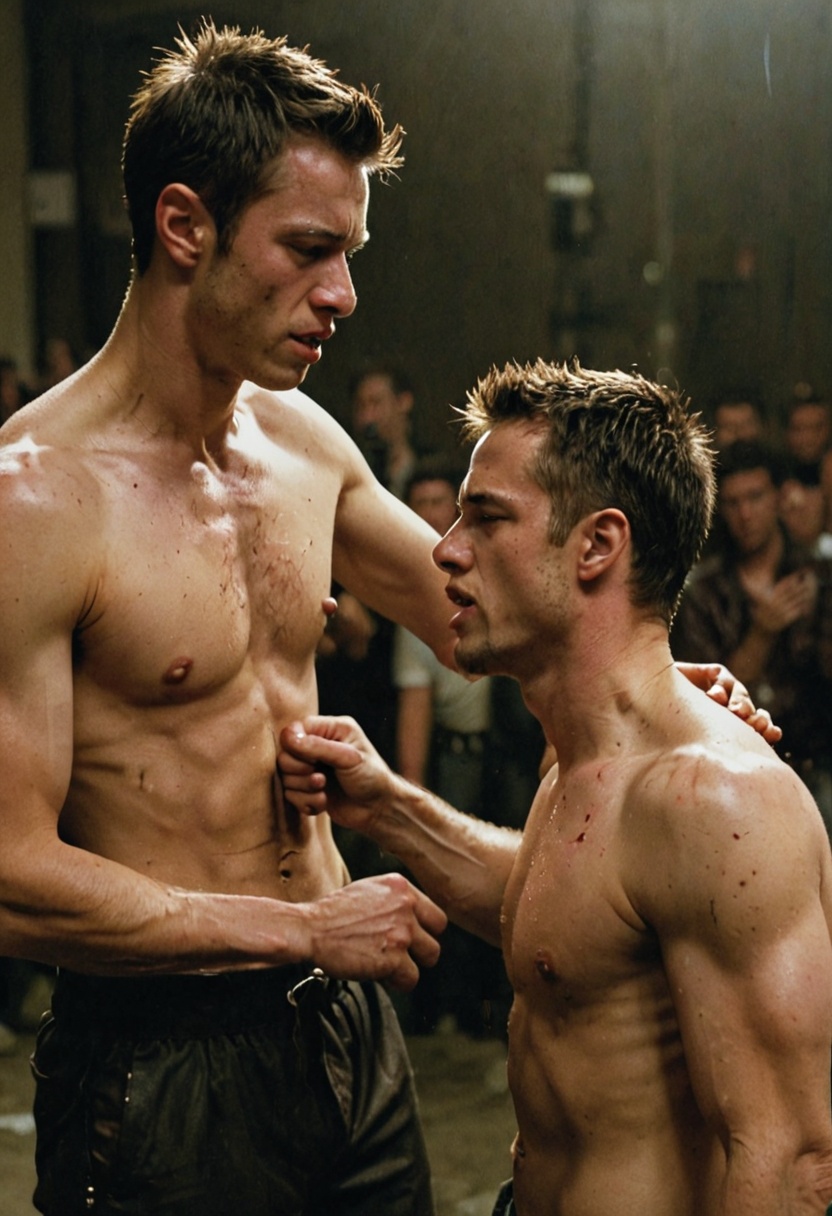 Dynamic angle,  Fight club,  combat on Tensor.Art