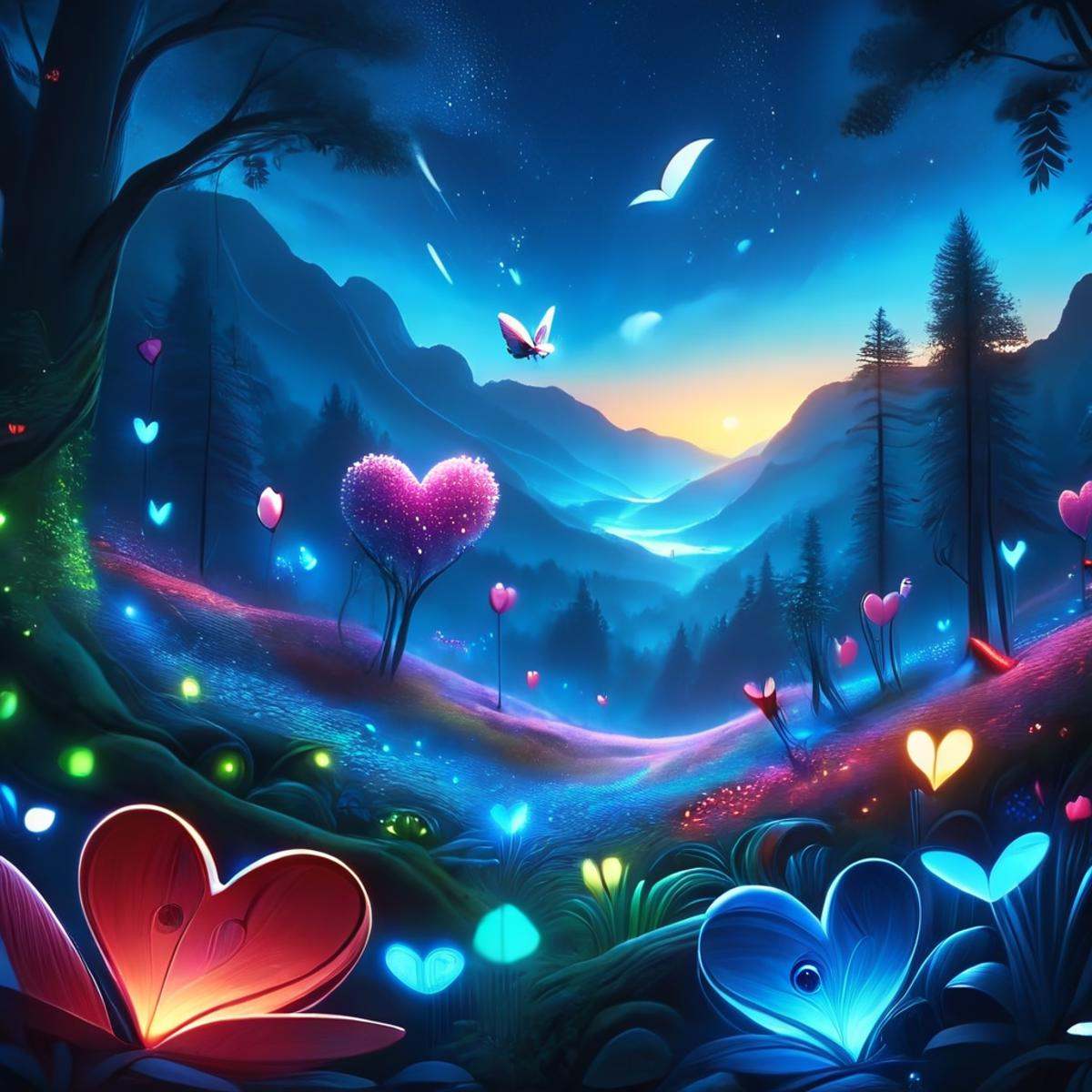 ValentineNatureStyleSDXL,  crescent moon,  big eyes on Tensor.Art