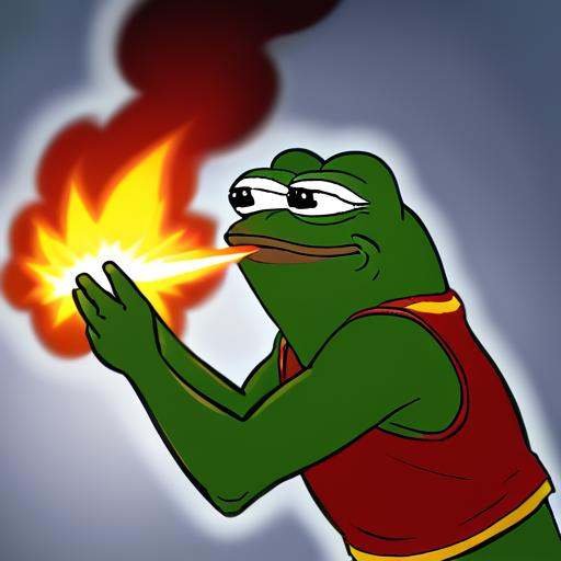 breathing fire,  pepe the frog ,  solo on Tensor.Art
