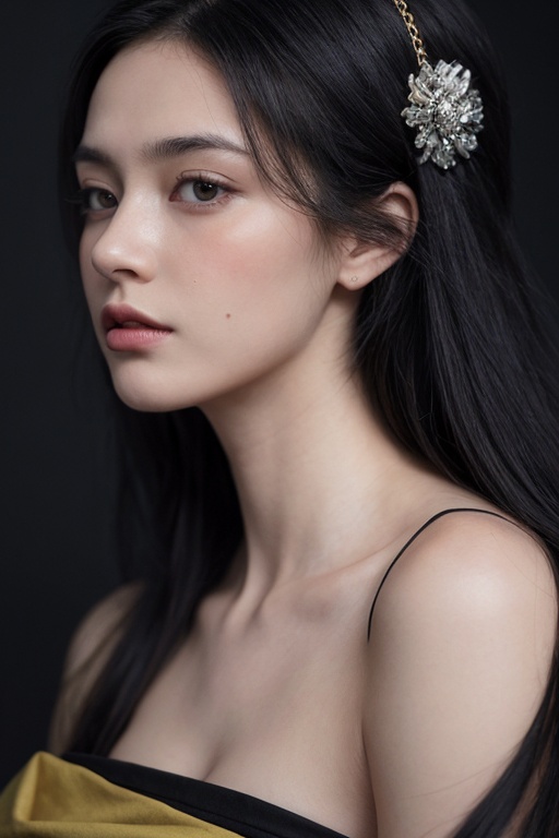 A breathtaking monochrome artistic masterpiece by T Mann,  seamlessly combining Alaiganuza and Alphonse Mucha styles. The...