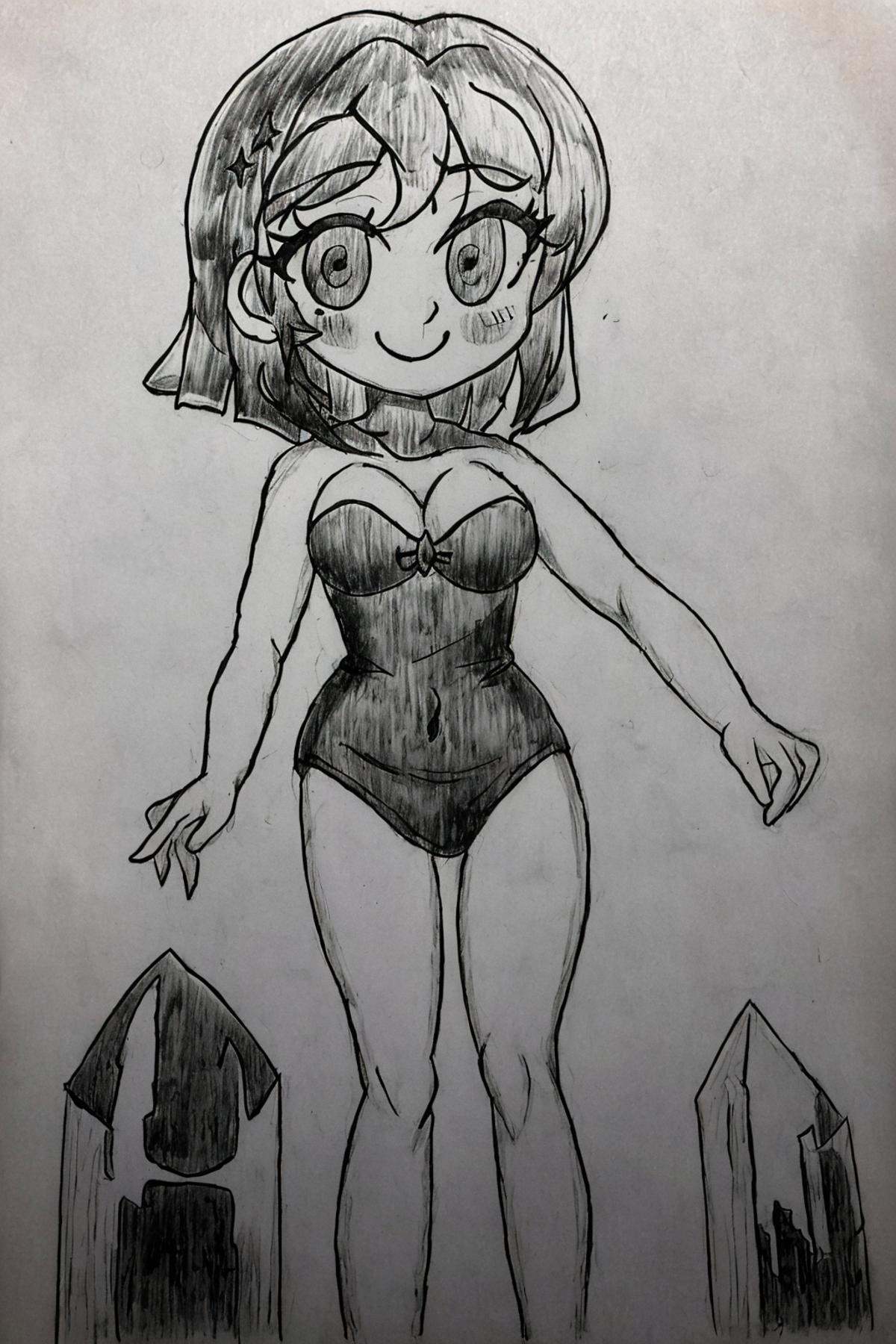 (((pencil sketch,  monochrome,  white background))) on Tensor.Art