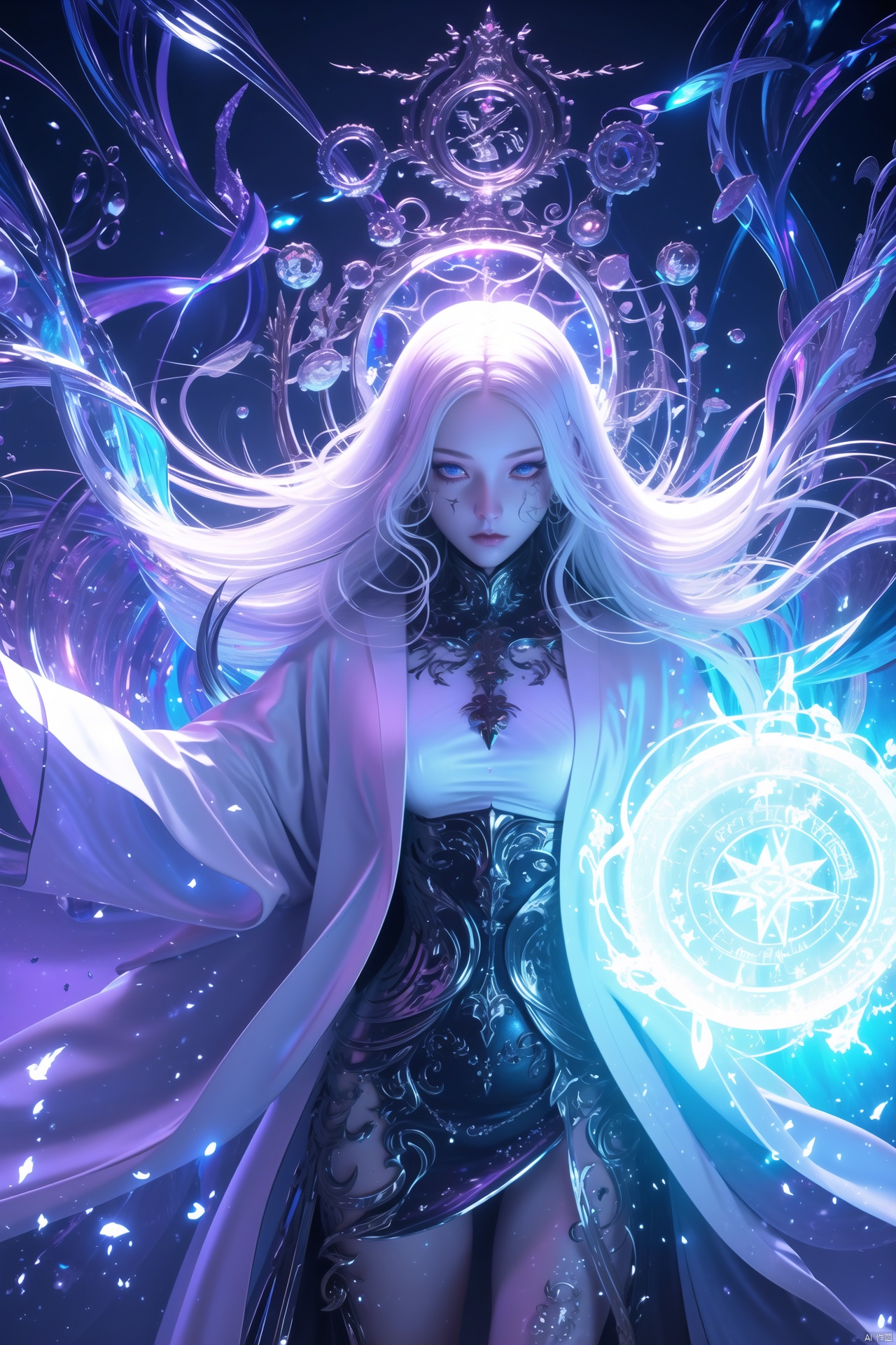 beautiful detailed eyes,  white robe,  magician by 林可 on Tensor.Art