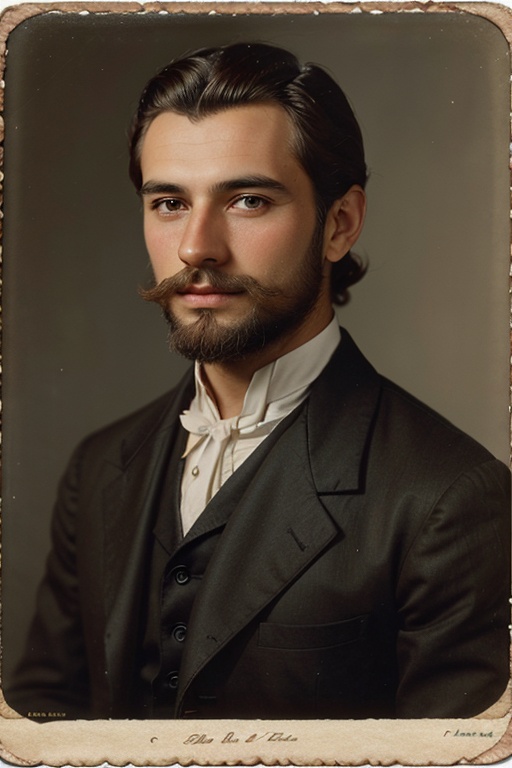 A portrait of handsome man,  facial hair,  half body portrait on Tensor.Art