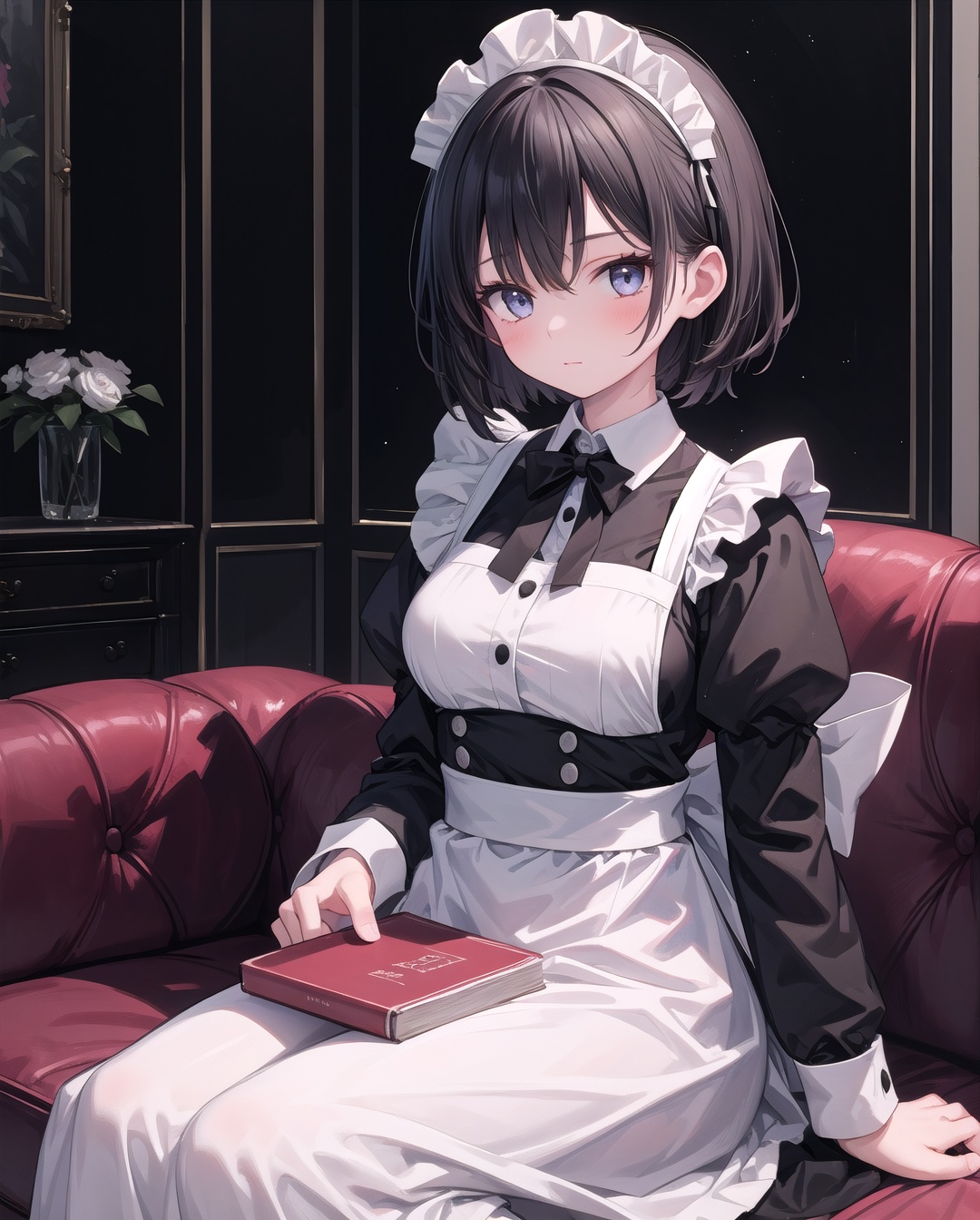 (masterpiece),  1girl,  maid uniform on Tensor.Art