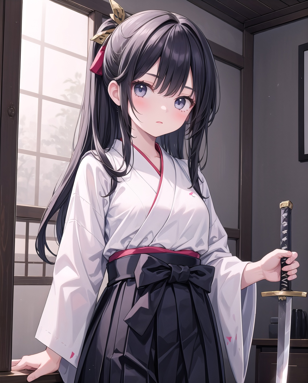 (masterpiece),  1girl,  hakama on Tensor.Art