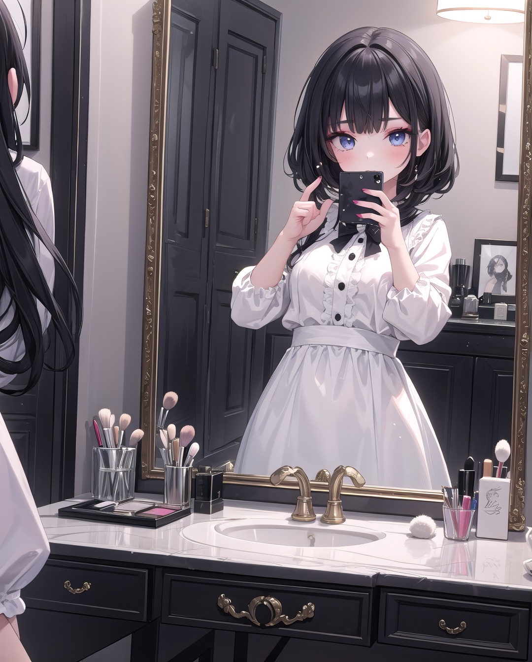 (masterpiece),  1girl,  makeup on Tensor.Art