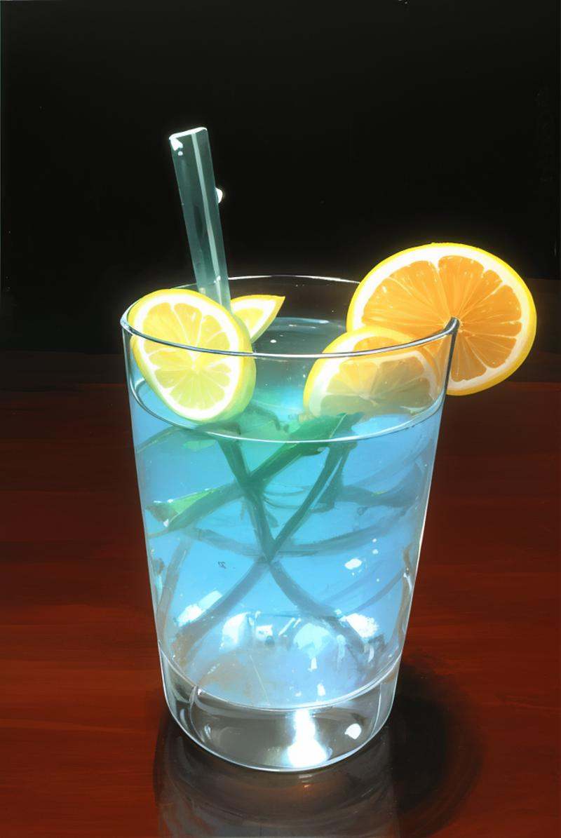 a glass of water on Tensor.Art