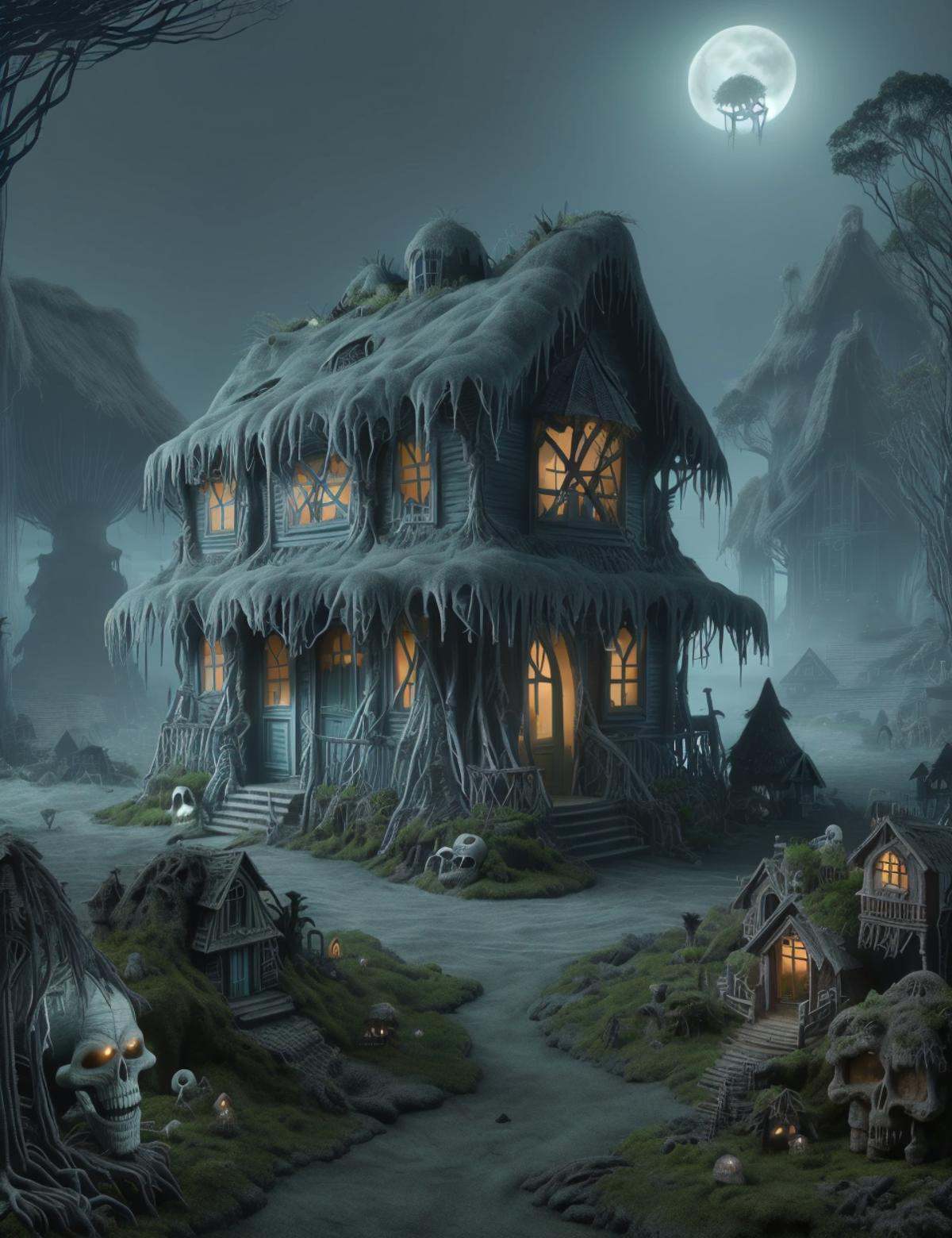DonMV00d00 coastal town bungalow in chaparral biome on Tensor.Art