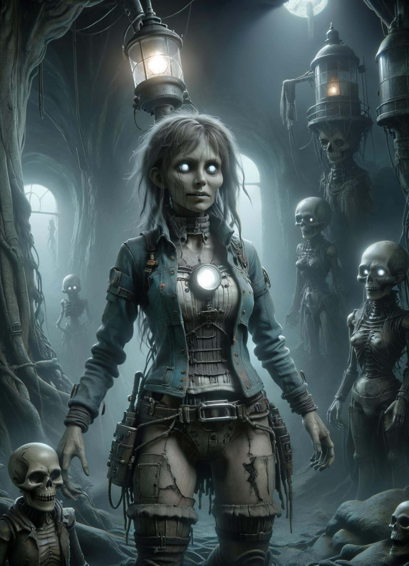 DonMV00d00XL homunculus,  female lighthouse keeper,  techno ronin on Tensor.Art