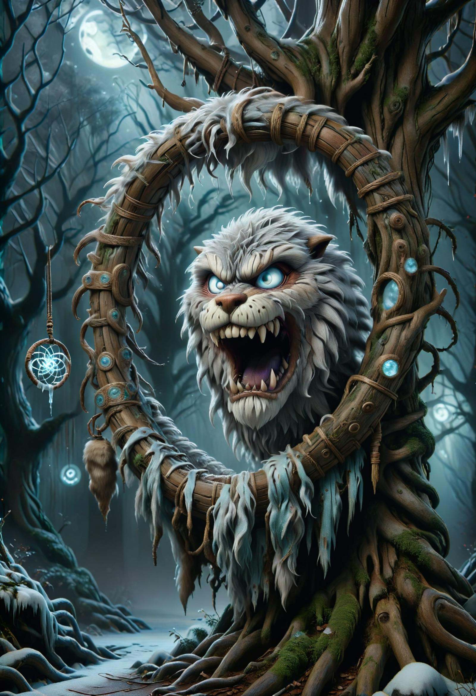 DonMV00d00XL woven magical circle ice european arboreal Ryu,  fur skin,  scaled on Tensor.Art