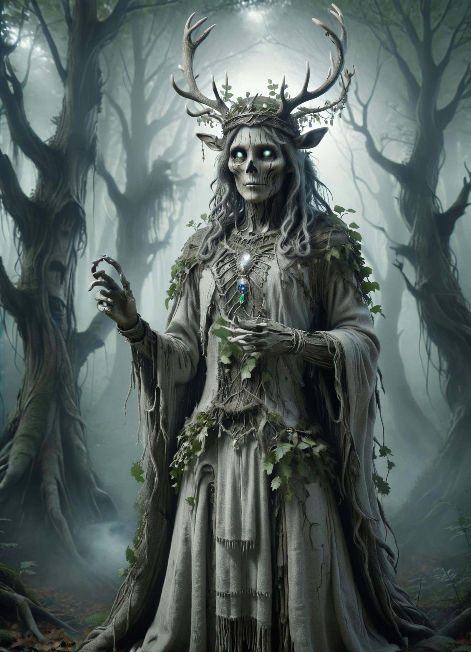 DonMV00d00XL homunculus,  erlking,  tall regal ghostly figure on Tensor.Art