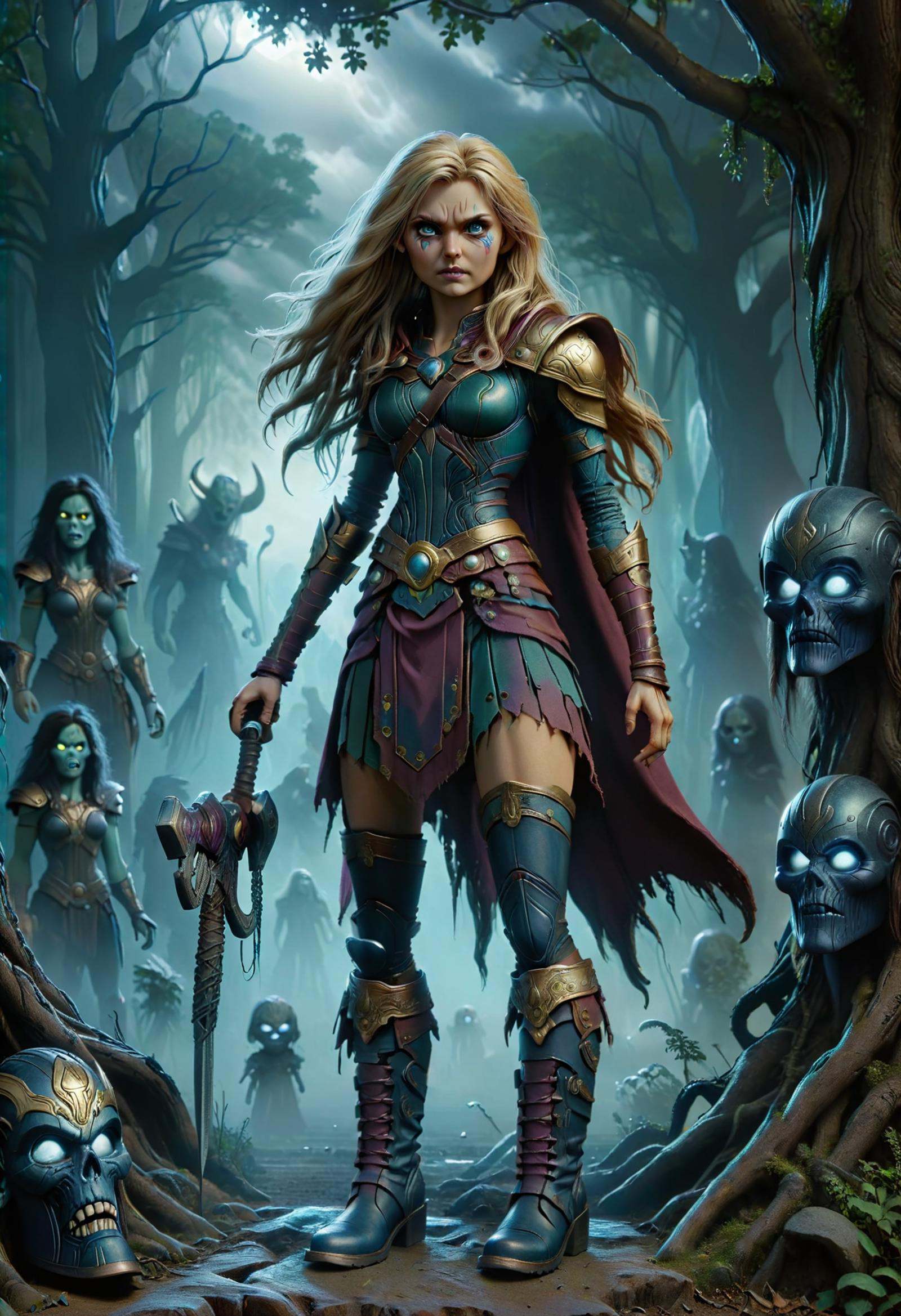 DonMV00d00XL female asgardian,  voidcaller,  boots on Tensor.Art