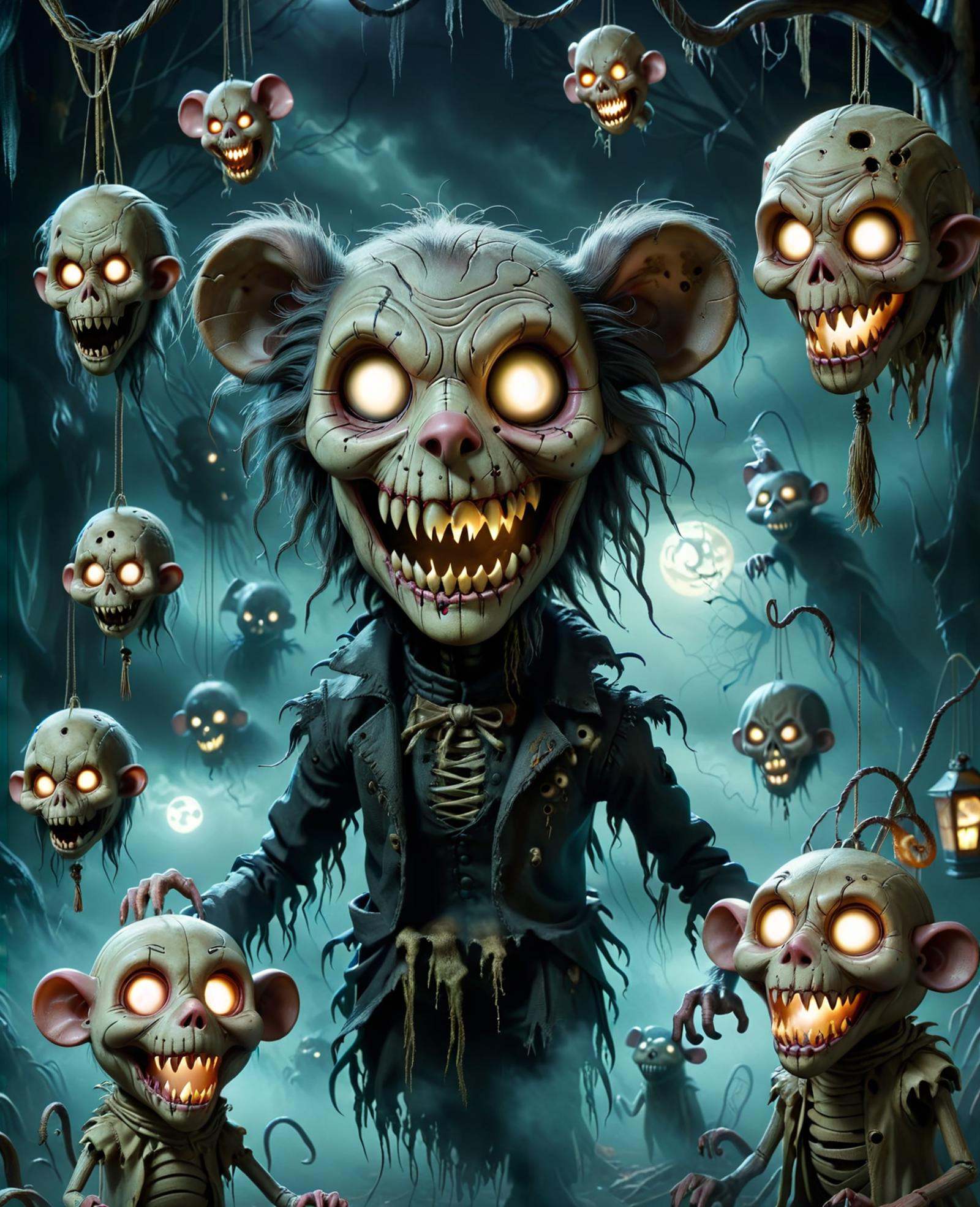 DonMV00d00XL haunted carnival,  supernatural,  rats and rodents on Tensor.Art