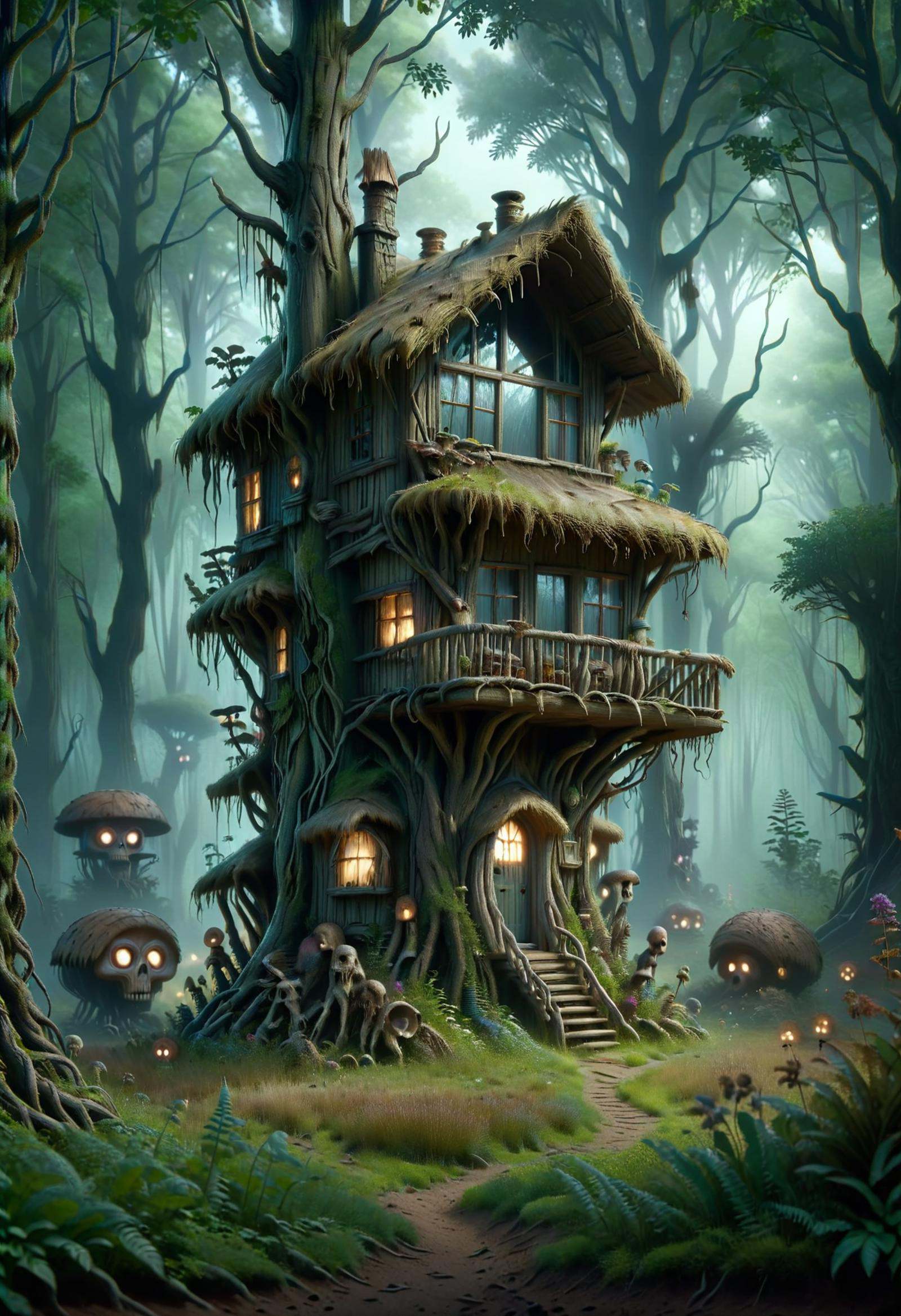 DonMV00d00XL forest residence in prairie biome on Tensor.Art
