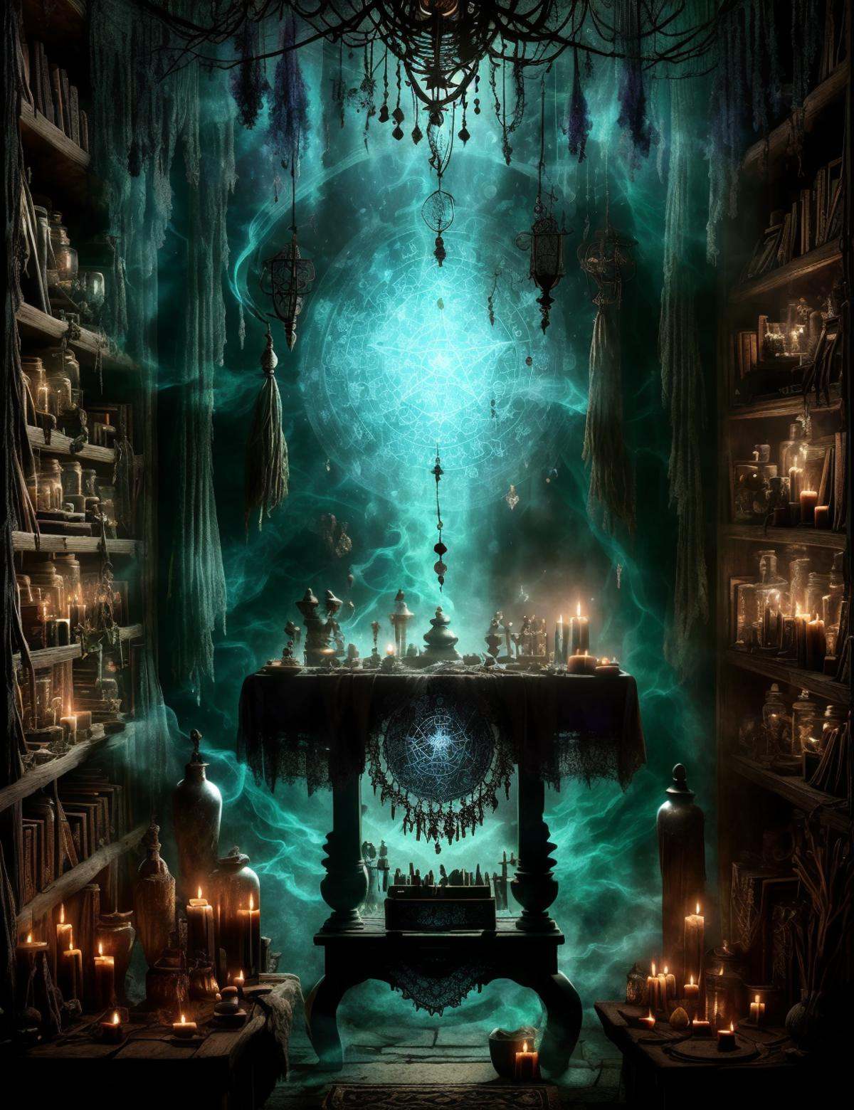DonM50u13ff1g13 glimmer of shadows shadow magic study,  umbral tables,  darkness drapes by DonMischo on Tensor.Art
