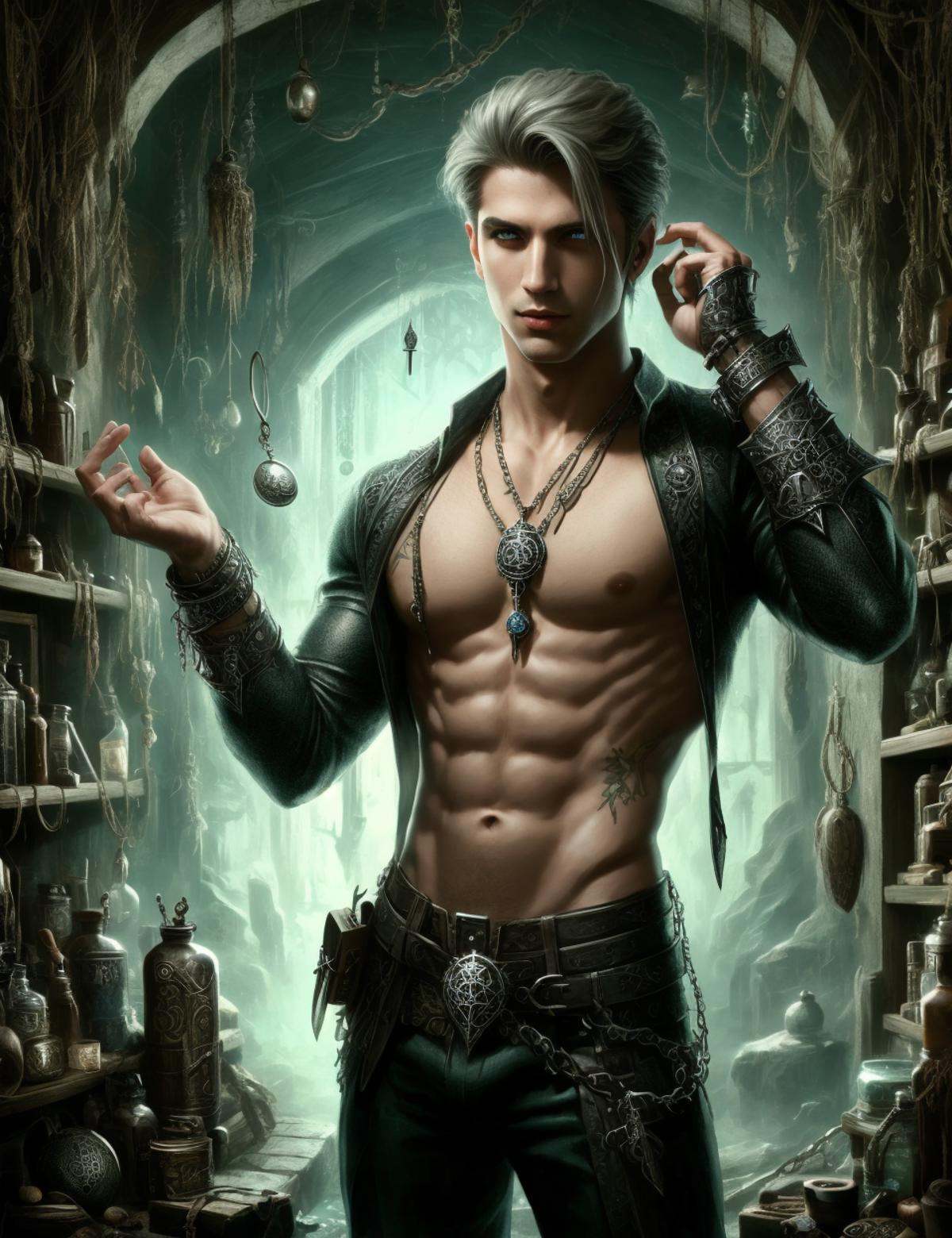 DonM50u13ff1g13 male alatreon,  thief,  locket by DonMischo on Tensor.Art