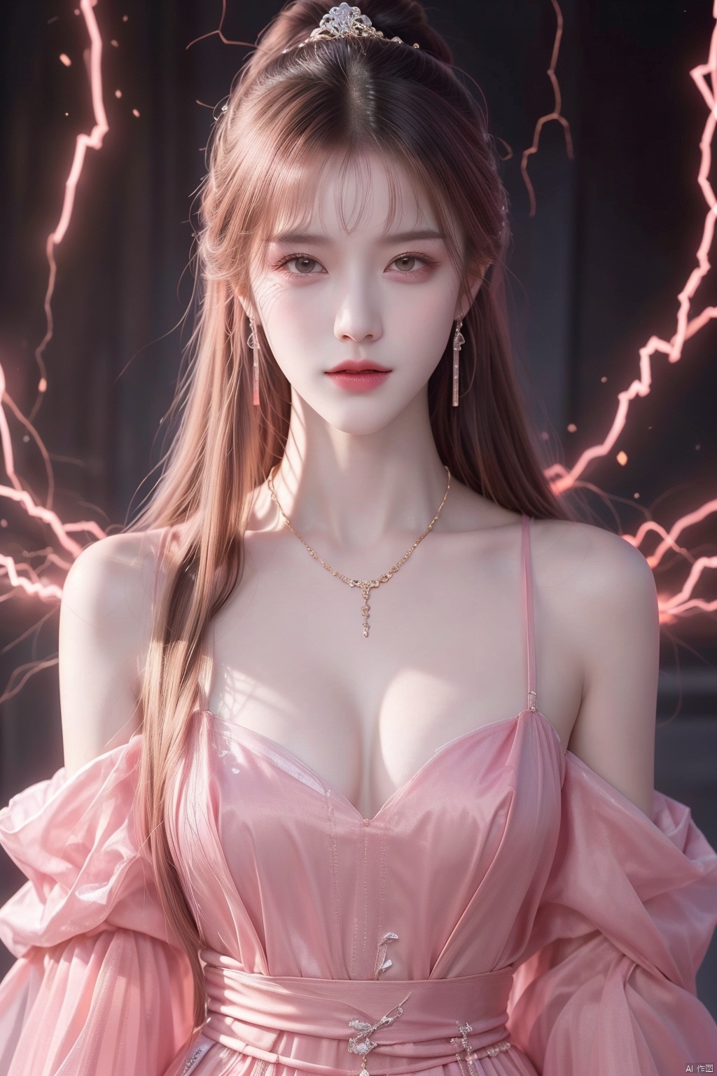 1girl,  Bangs,  off shoulder on Tensor.Art
