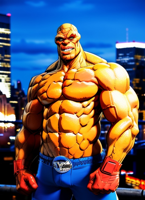 One guy,  The thing,  orange rocky skin on Tensor.Art