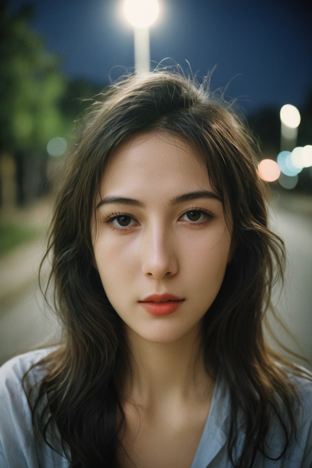 analog film photo Deep photo,  beautiful hubggirl,  close up on Tensor.Art