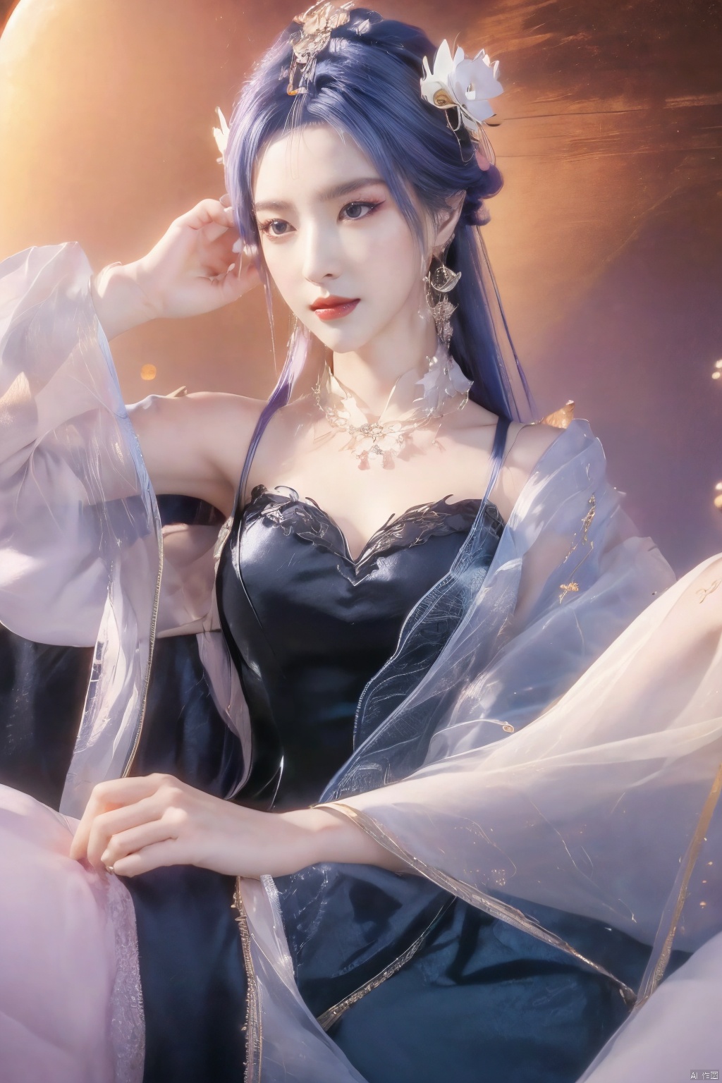 1girl,  Xtianqiong,  flower on Tensor.Art