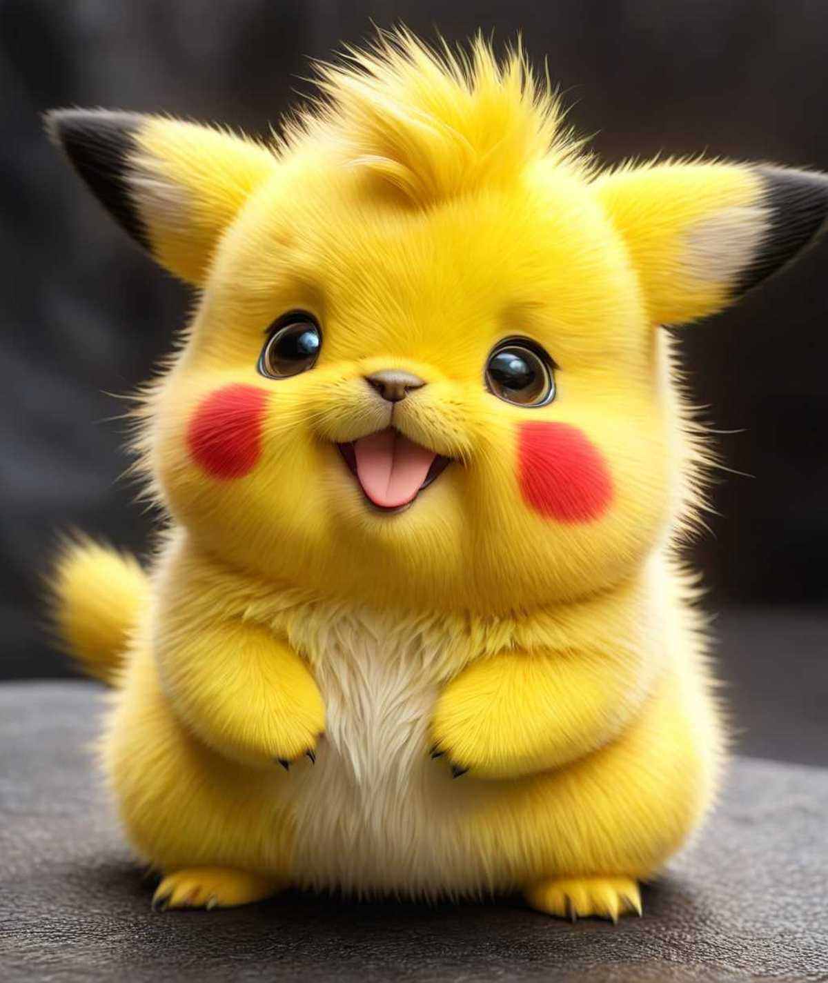 fluffy cute Pickachu,  beautiful,  realism on Tensor.Art