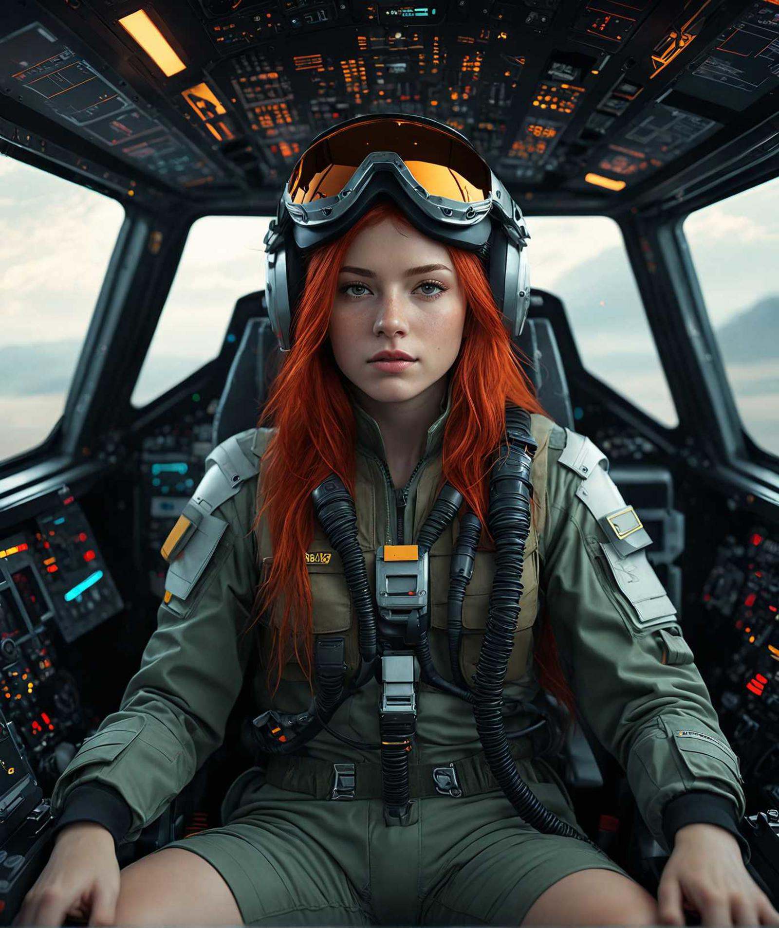 concept art,  cinema,  young female on Tensor.Art