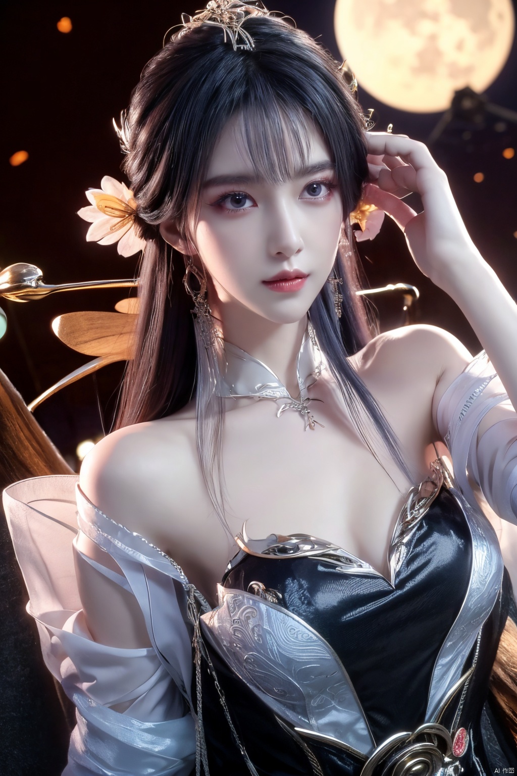 1girl,  Xtianqiong,  flower on Tensor.Art
