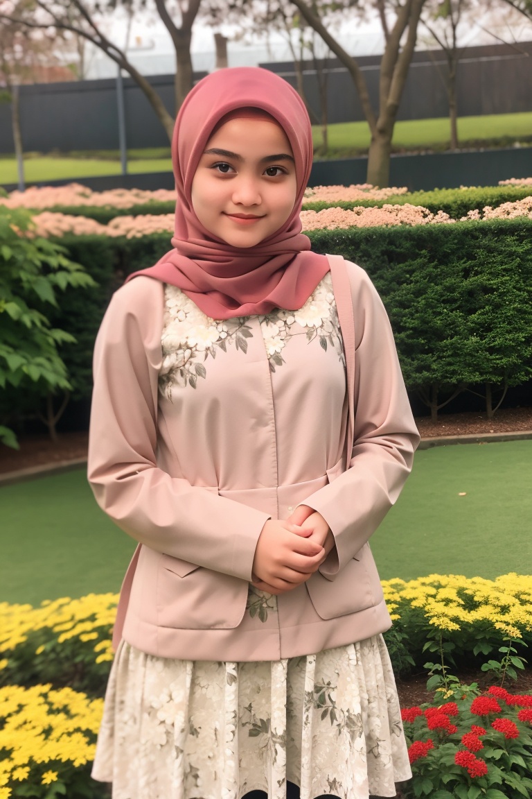 High detail,  portrait of a beautiful 16 year old girl standing ((poses like a model)) ,  hijab on Tensor.Art